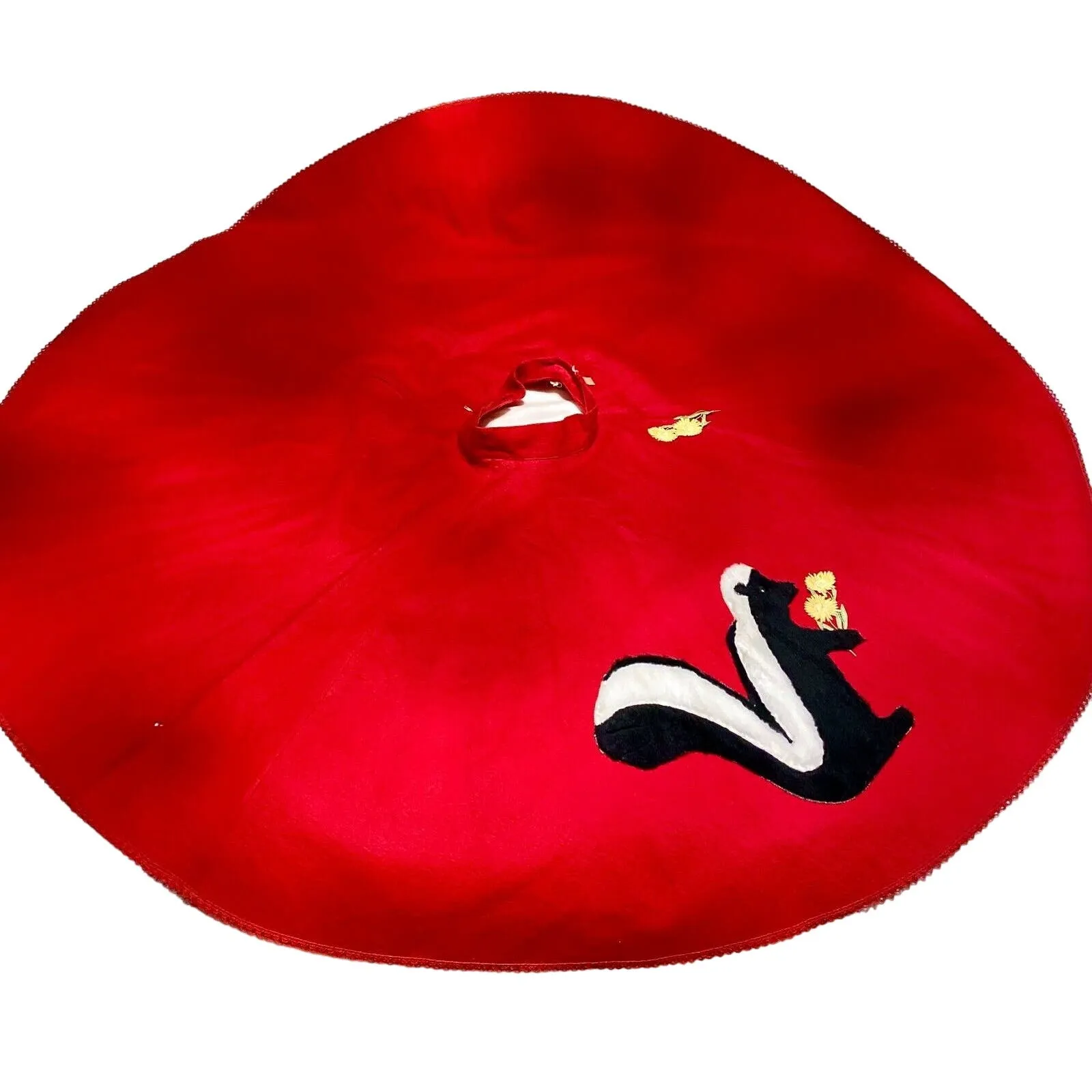1950’s Felt NWT Sid Harris Skunk Applique Circle Skirt XS Rockabilly Red Or Blue
