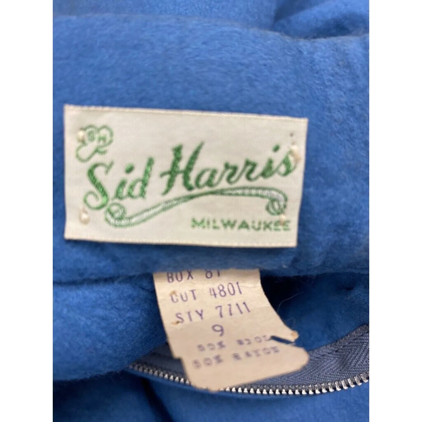1950’s Felt NWT Sid Harris Skunk Applique Circle Skirt XS Rockabilly Red Or Blue