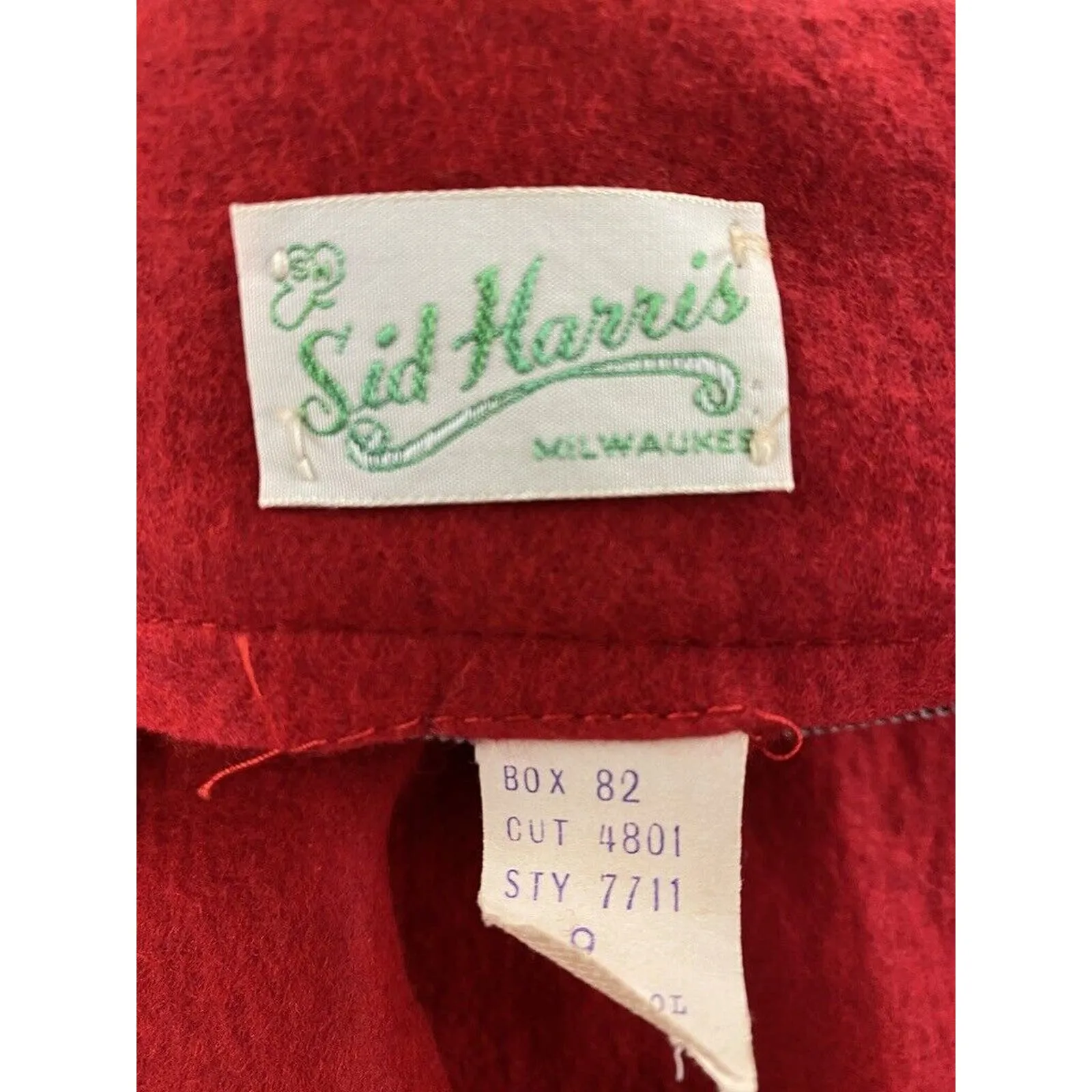 1950’s Felt NWT Sid Harris Skunk Applique Circle Skirt XS Rockabilly Red Or Blue