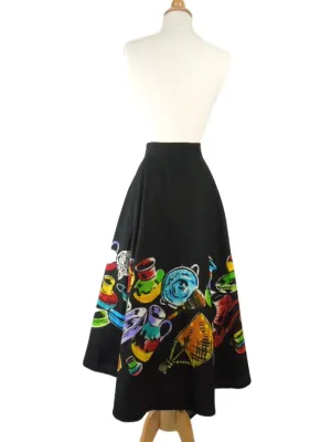 50s Hand-Painted Mexican Circle Skirt