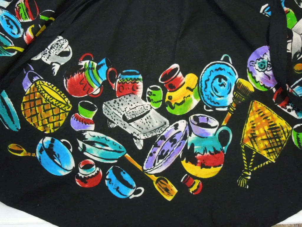 50s Hand-Painted Mexican Circle Skirt