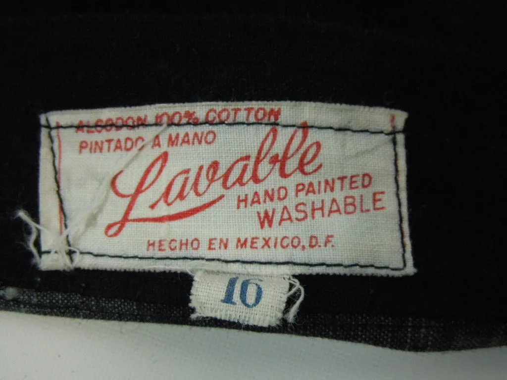 50s Hand-Painted Mexican Circle Skirt