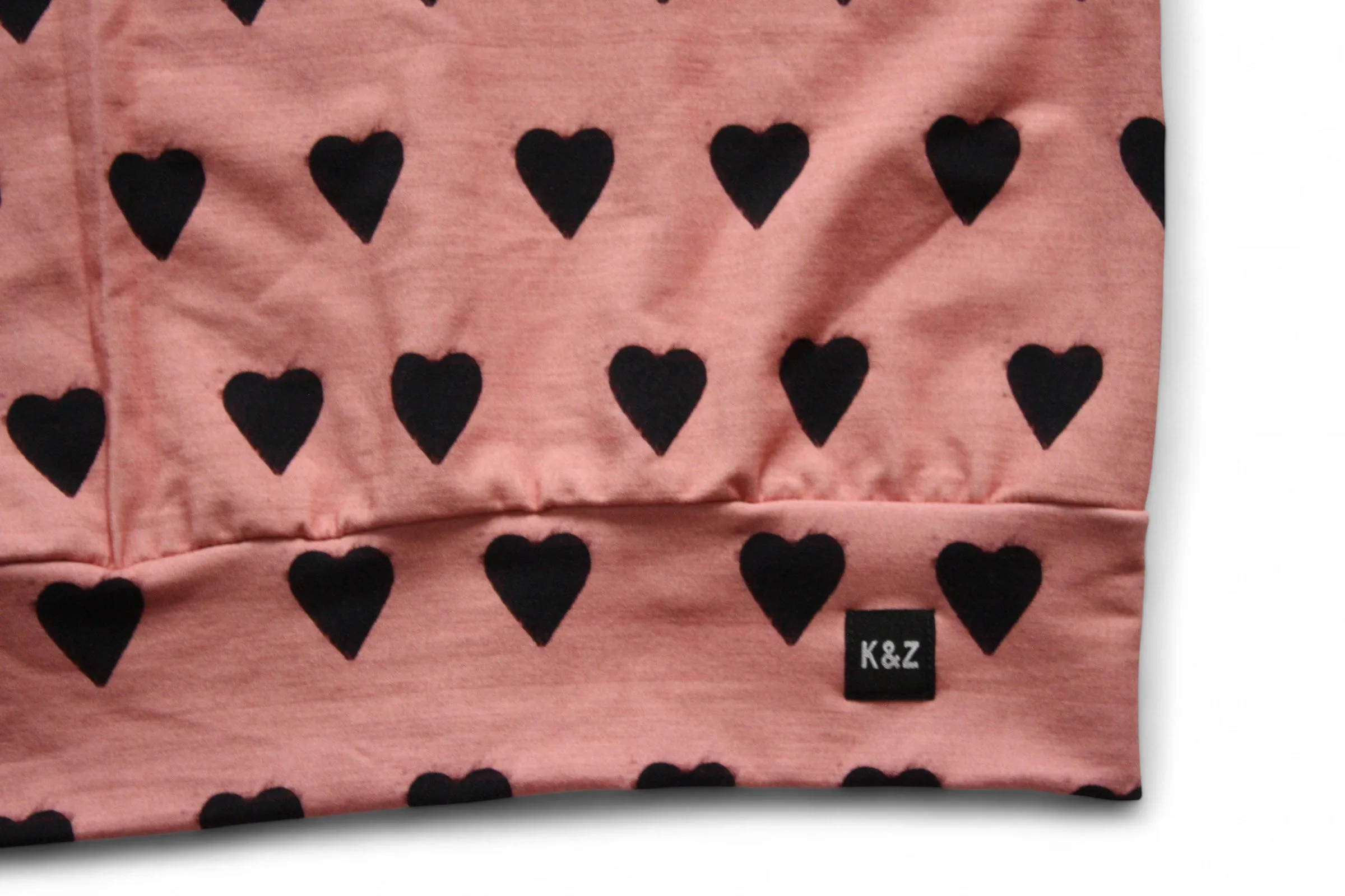 7-10y Black Hearts Slouchy Sweater