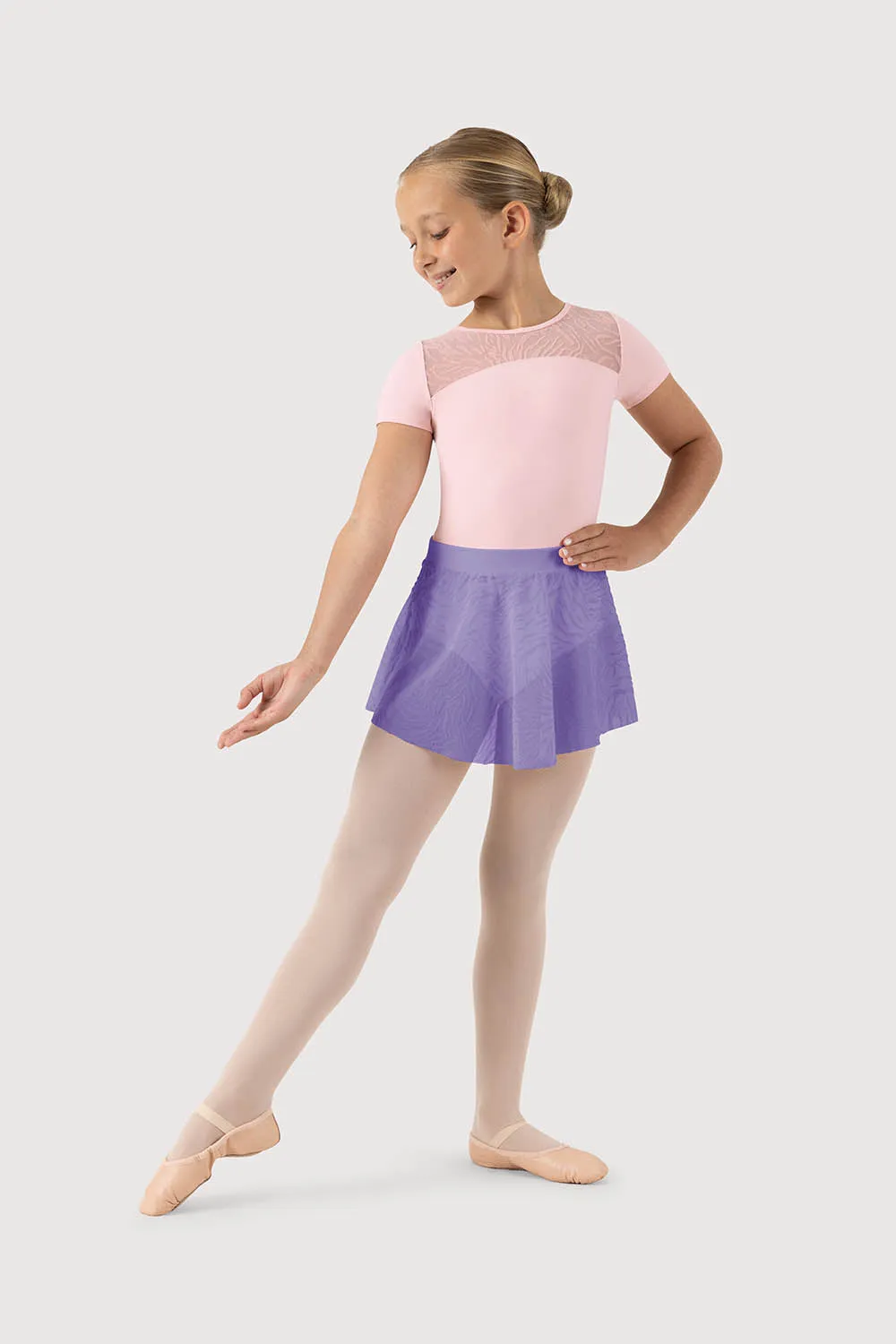 A51171G - Bloch Olivia Flocked Mesh Girls Skirt