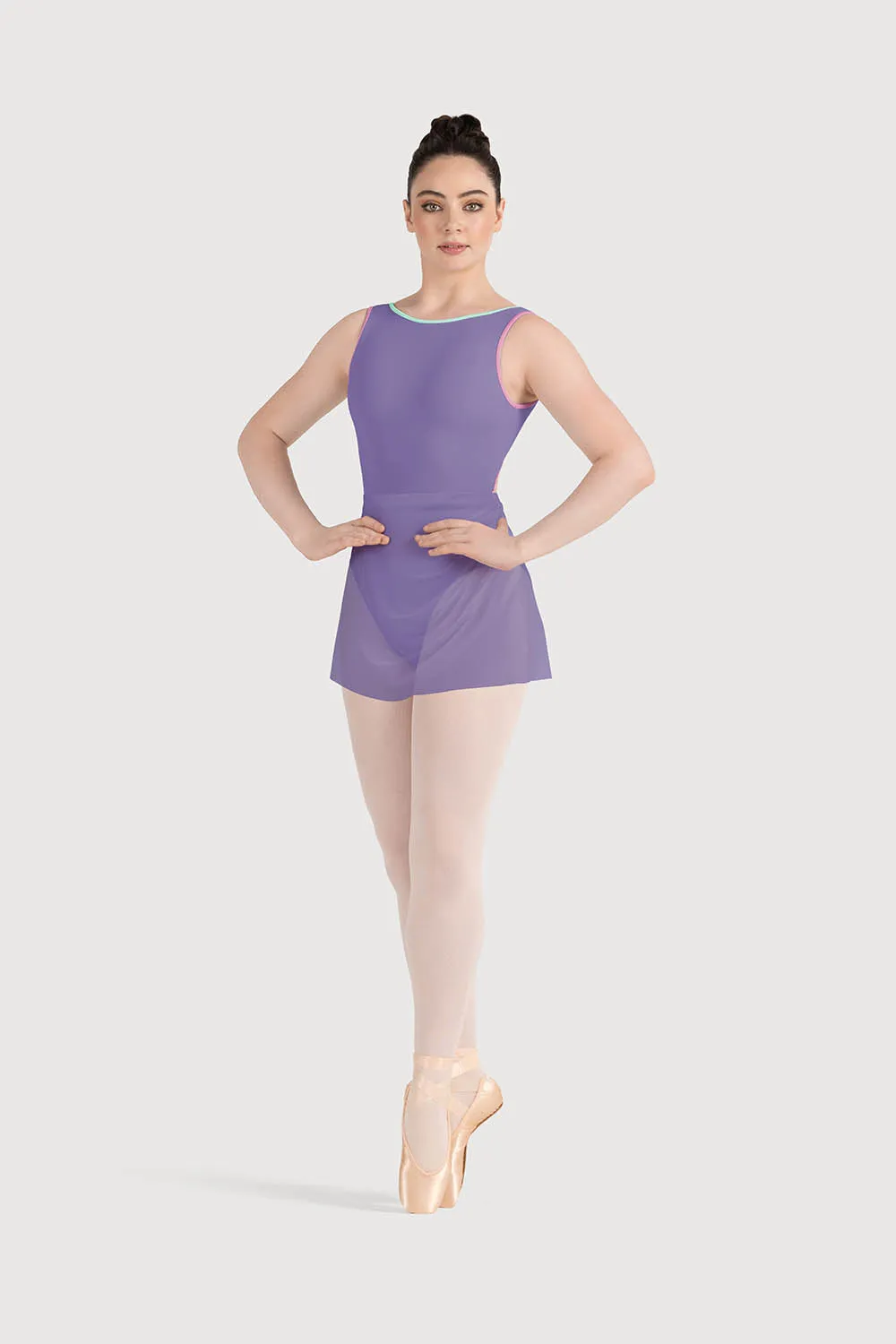 AB5261 - Bloch Cara Drape Front Womens Mesh Skirt