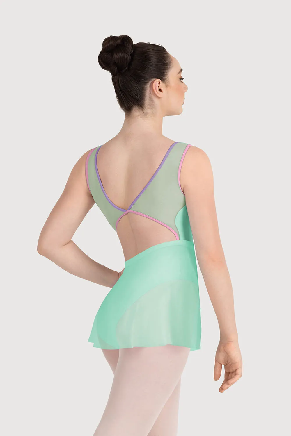 AB5261 - Bloch Cara Drape Front Womens Mesh Skirt