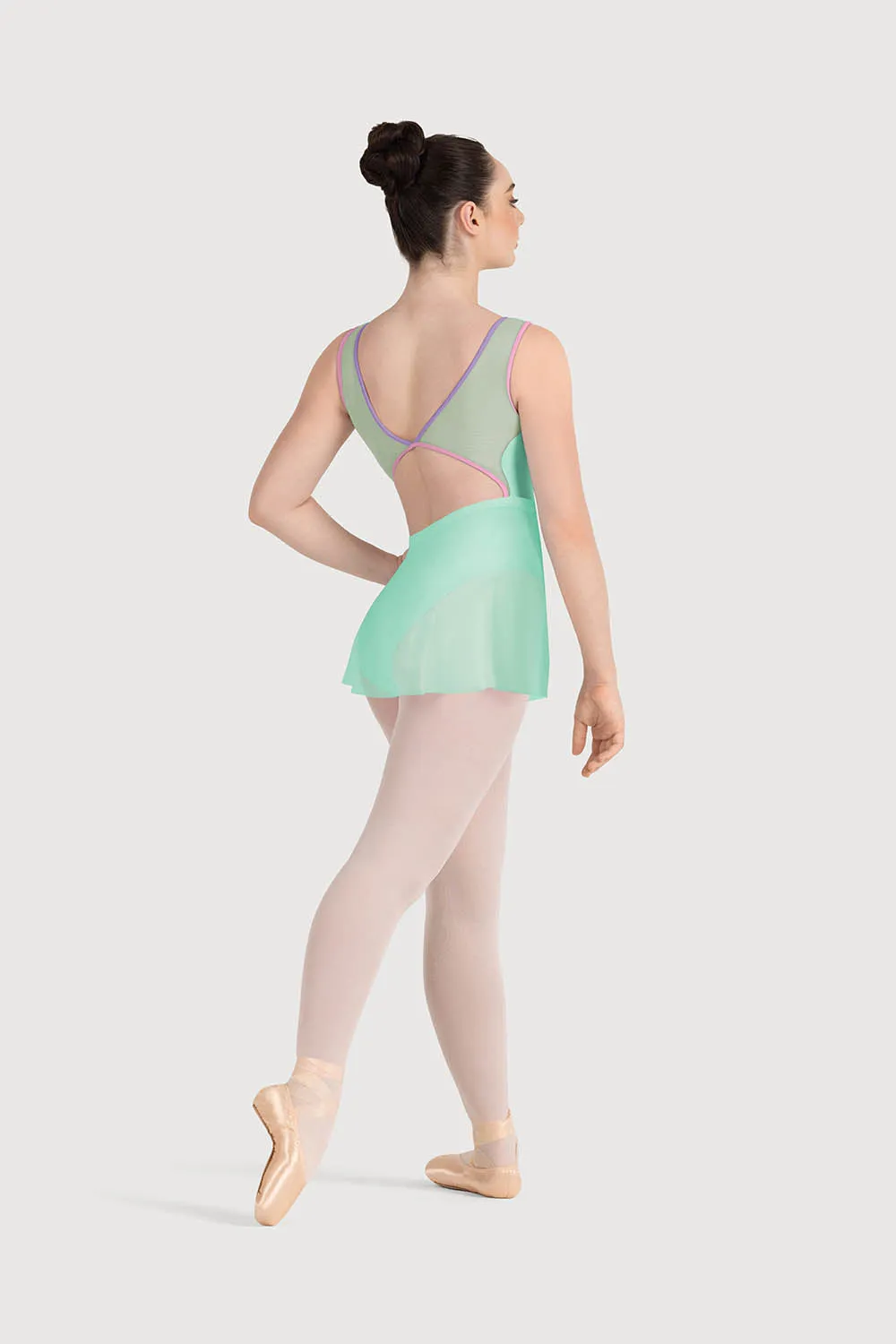 AB5261 - Bloch Cara Drape Front Womens Mesh Skirt