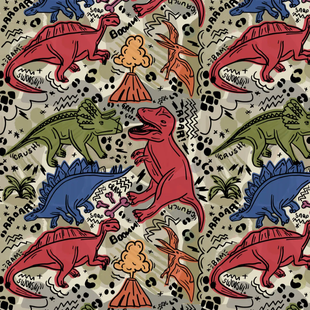 Abstract Dino Circle Skirt