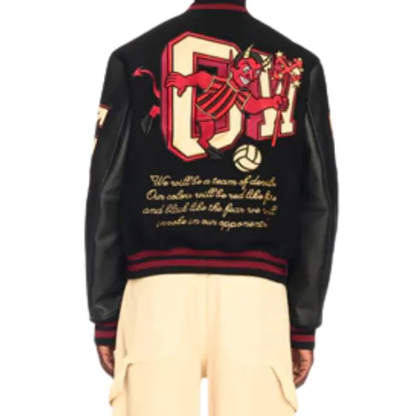AC Milan X Black Varsity Jacket