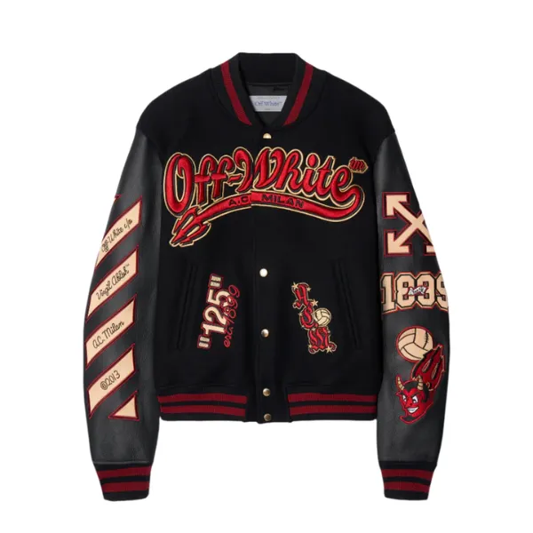 AC Milan X Black Varsity Jacket