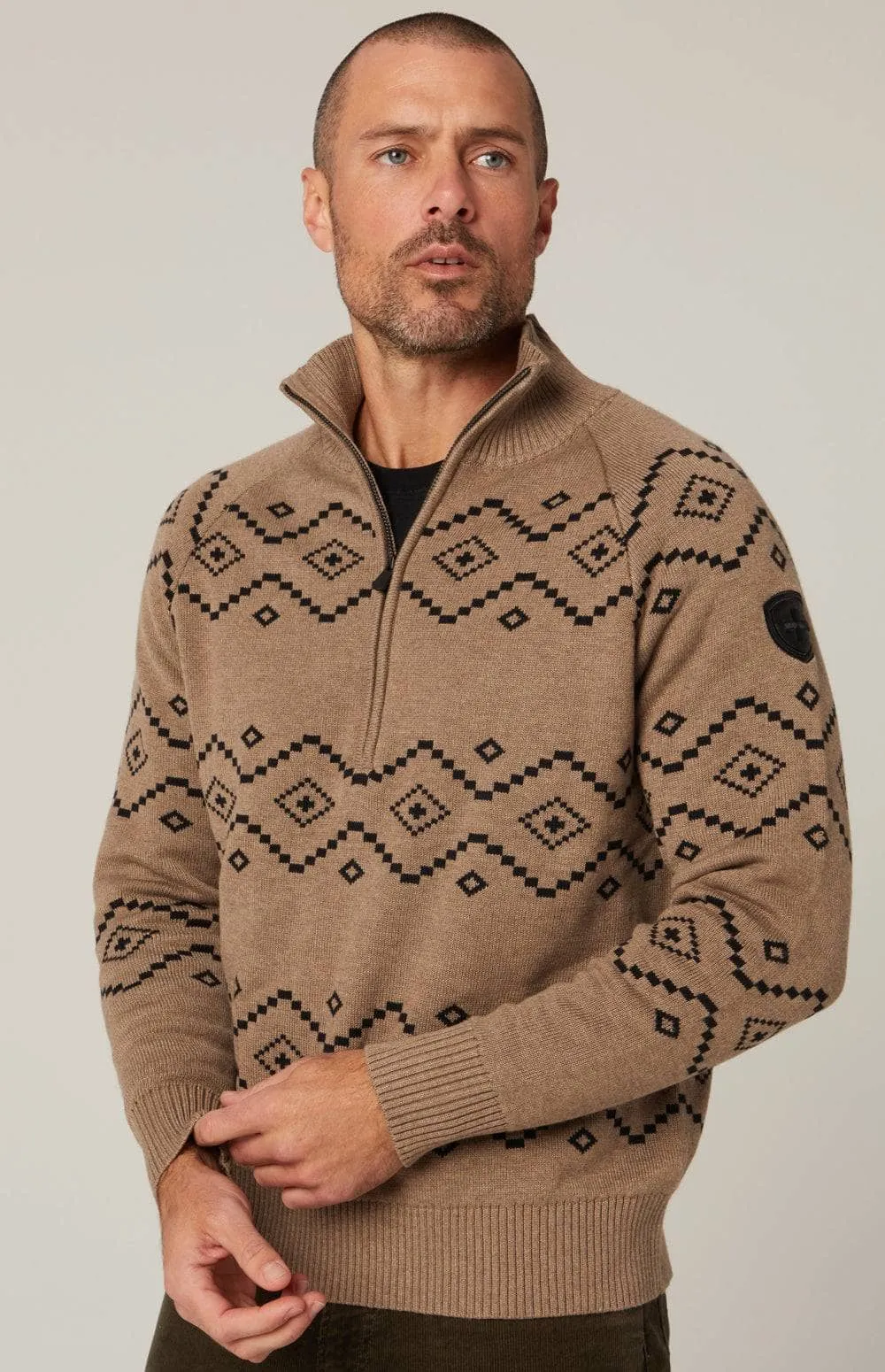 Alp-N-Rock Men's Brody Fairisle 1/2 Zip Sweater 2025