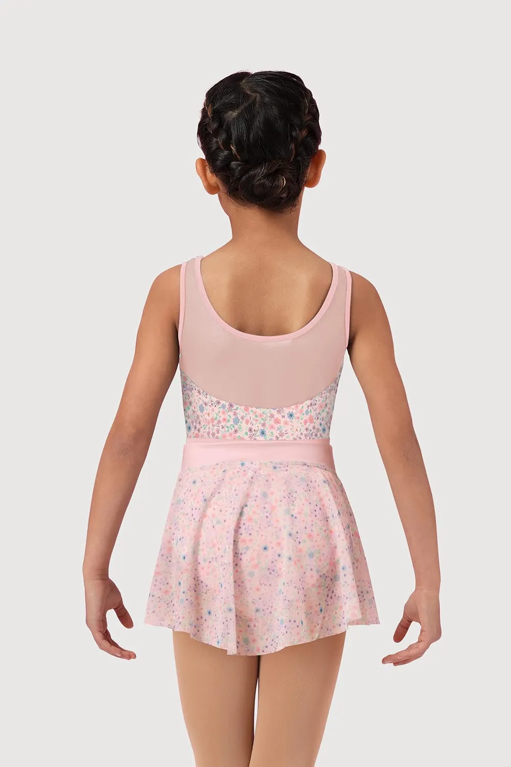 AM51085G - Mirella Ditsy Floral Pull On V Waist Girls Skirt