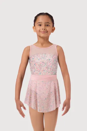 AM51085G - Mirella Ditsy Floral Pull On V Waist Girls Skirt