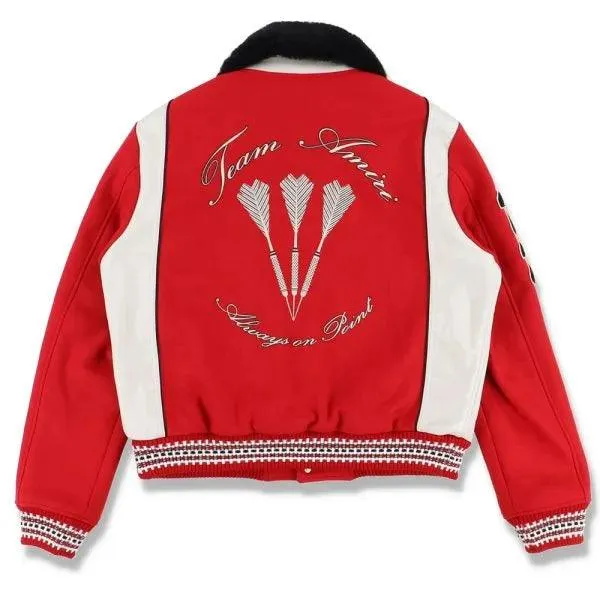 Amiri Red Varsity Jacket