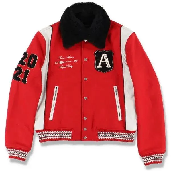 Amiri Red Varsity Jacket