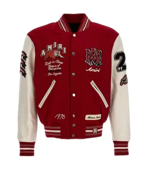 Amiri Red Varsity Jacket
