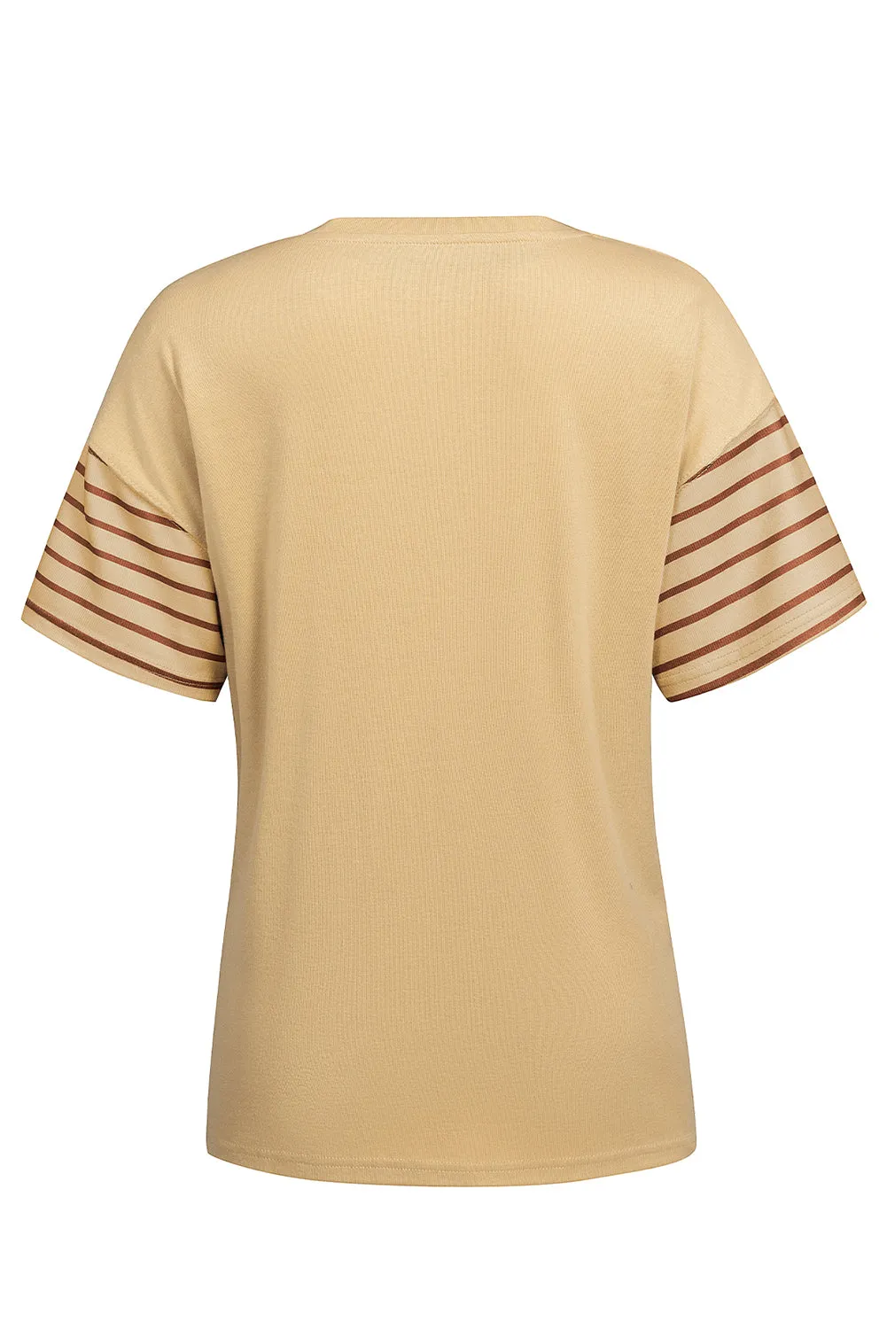 Anya Striped Round Neck Short Sleeve T-Shirt
