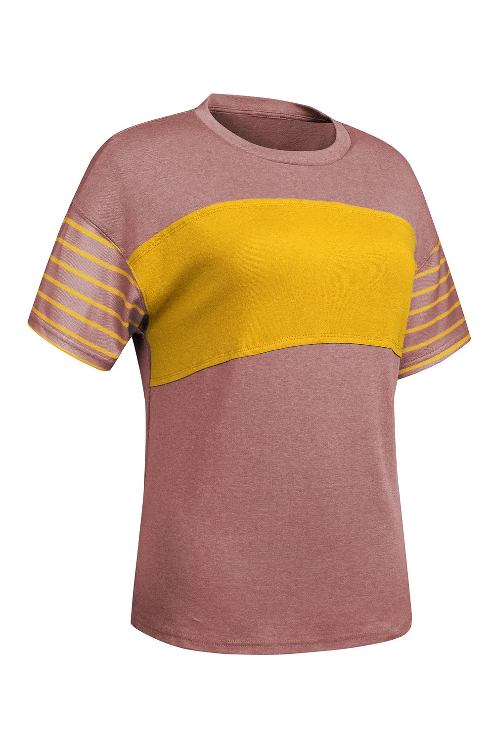 Anya Striped Round Neck Short Sleeve T-Shirt