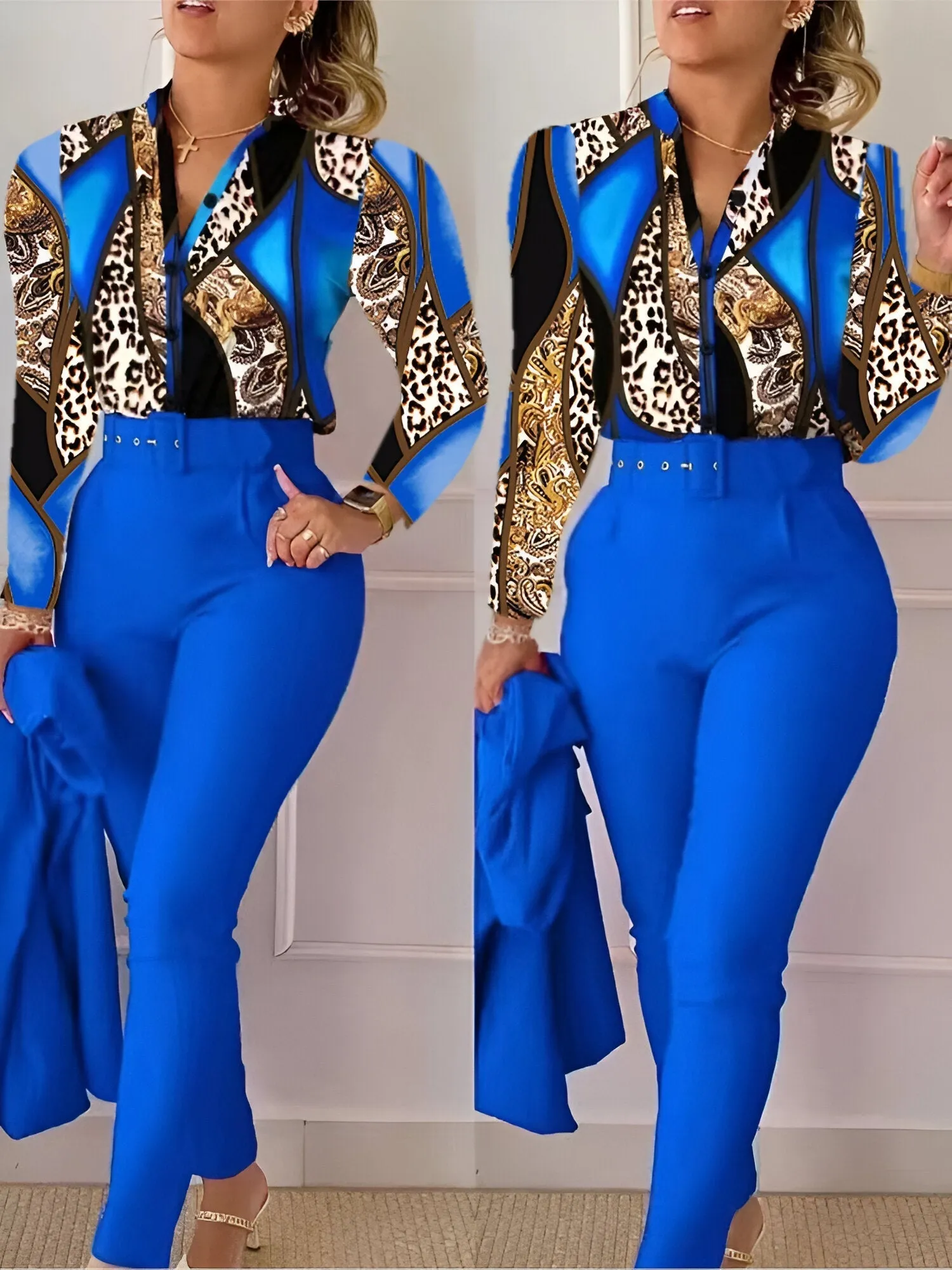 Aranka | V-neck top and high-waisted pants (season 2)