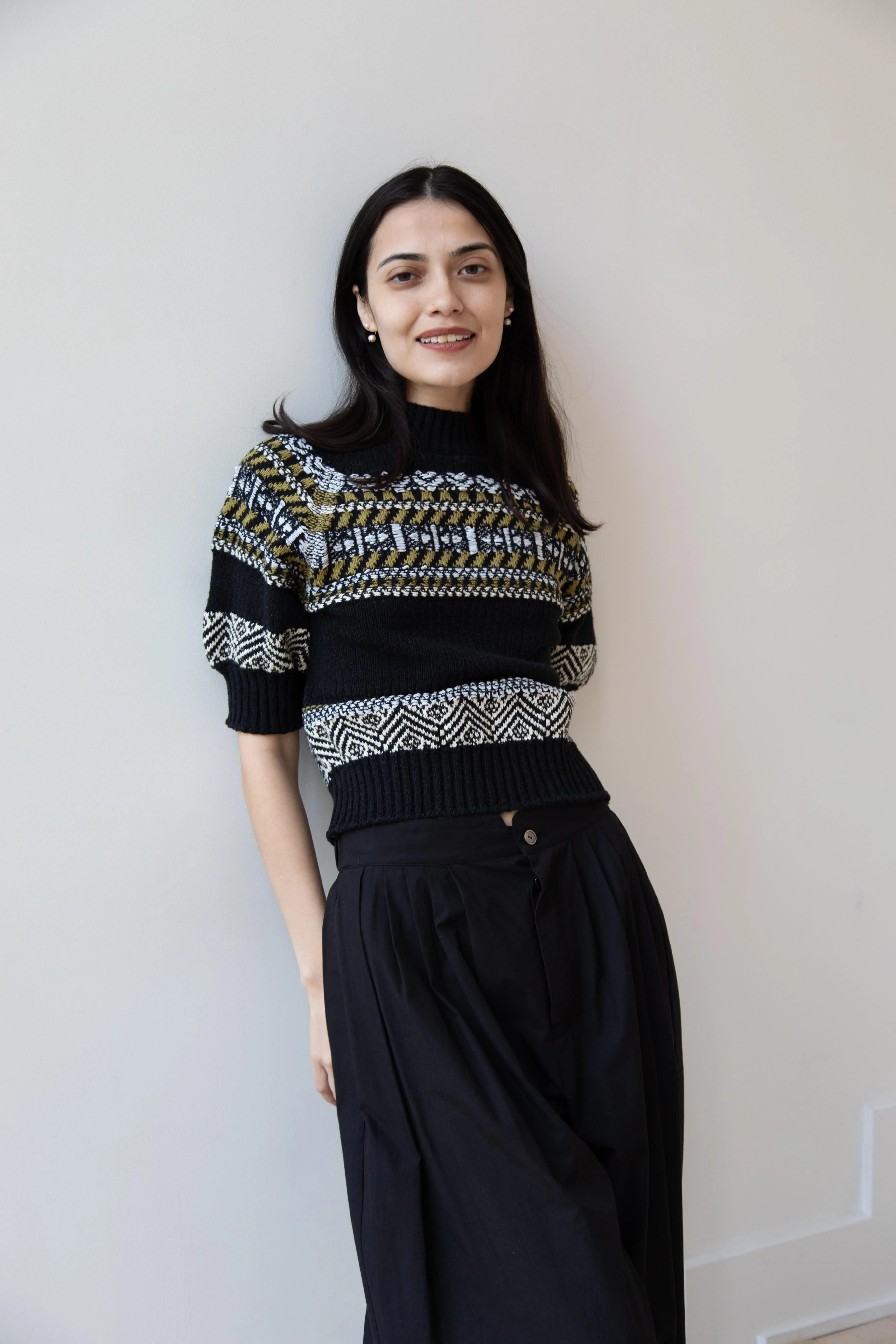 Aseedonclöud | Family Traditions Knit Top in Black
