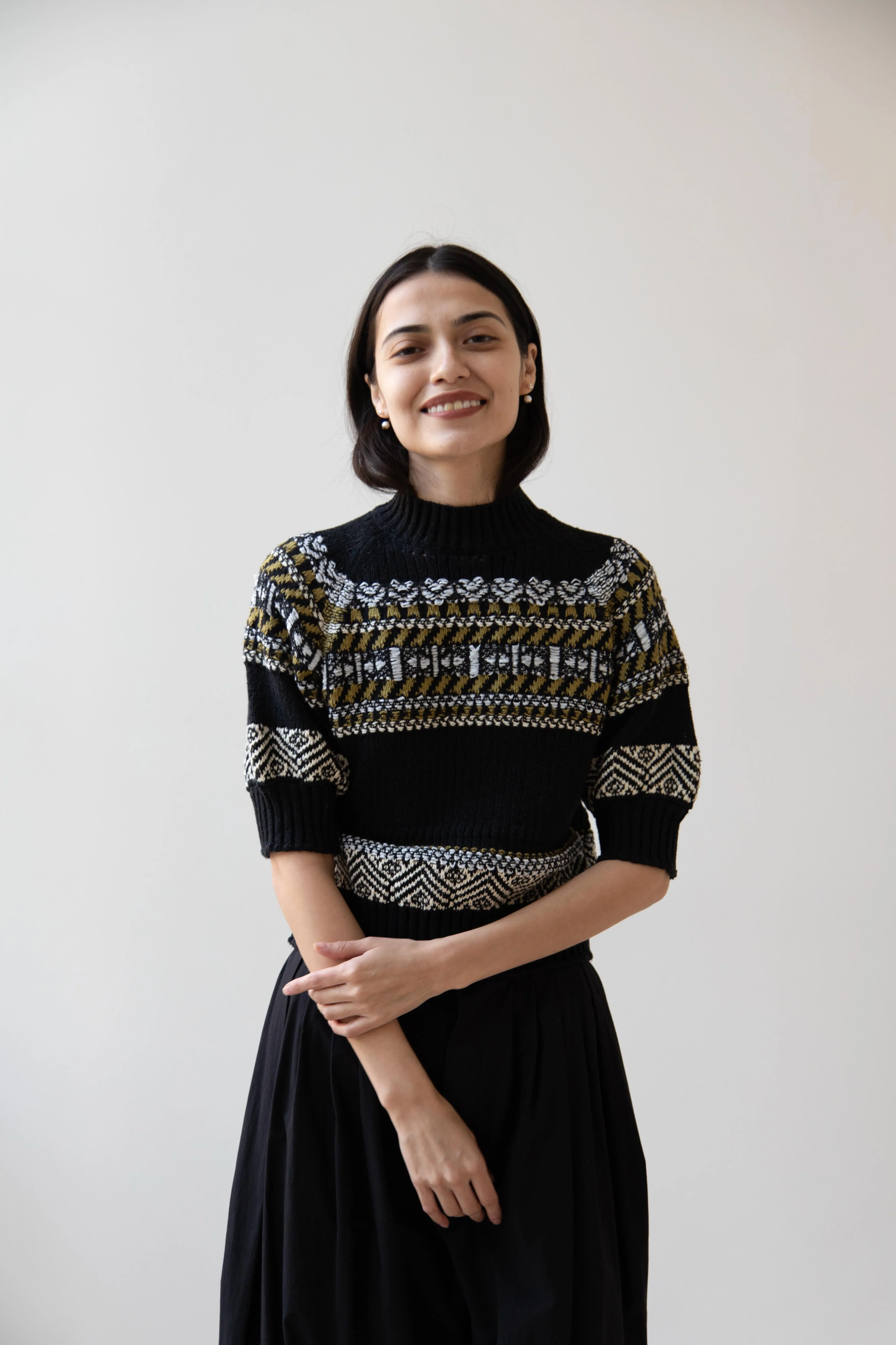Aseedonclöud | Family Traditions Knit Top in Black