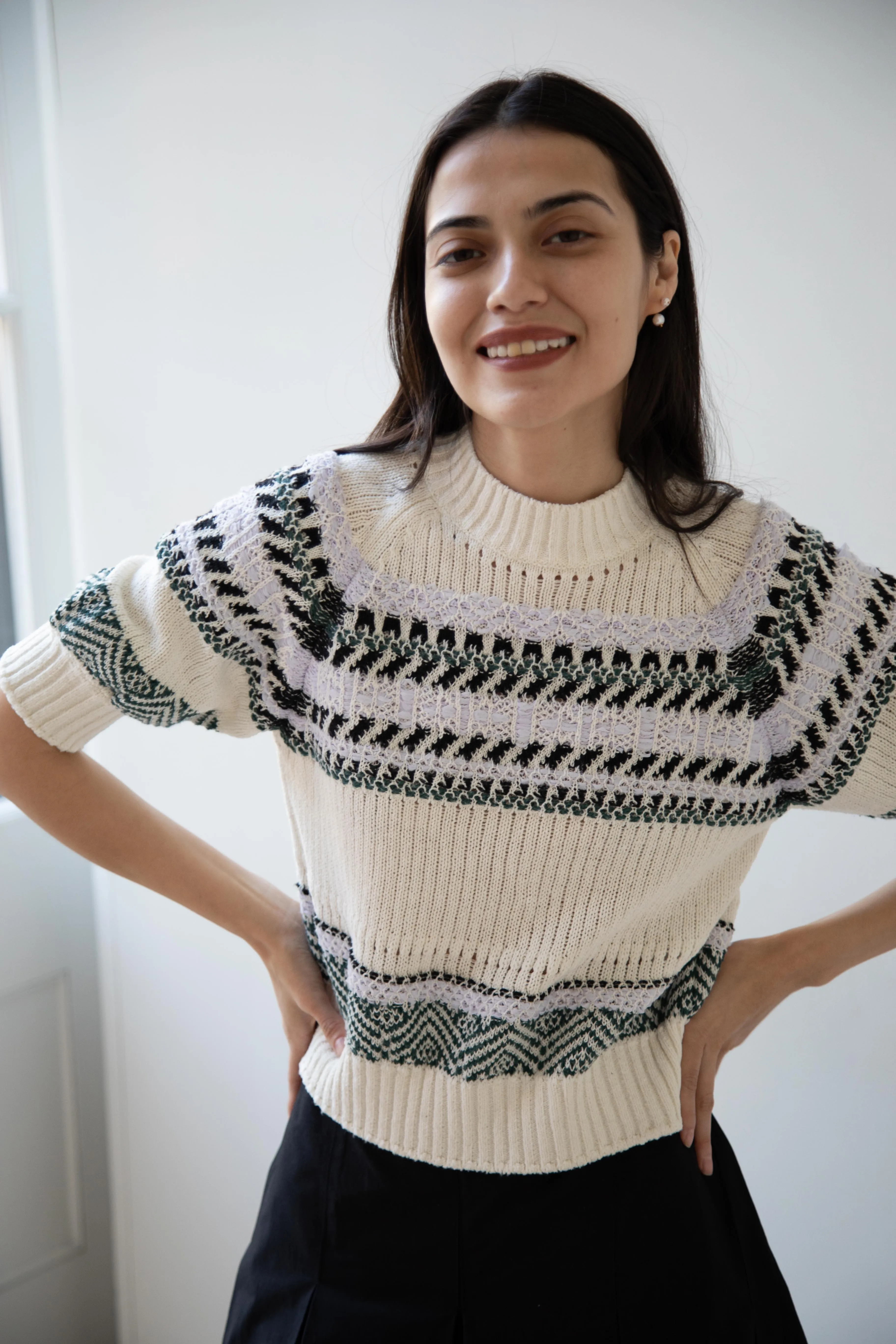 Aseedonclöud | Family Traditions Knit Top in Off White