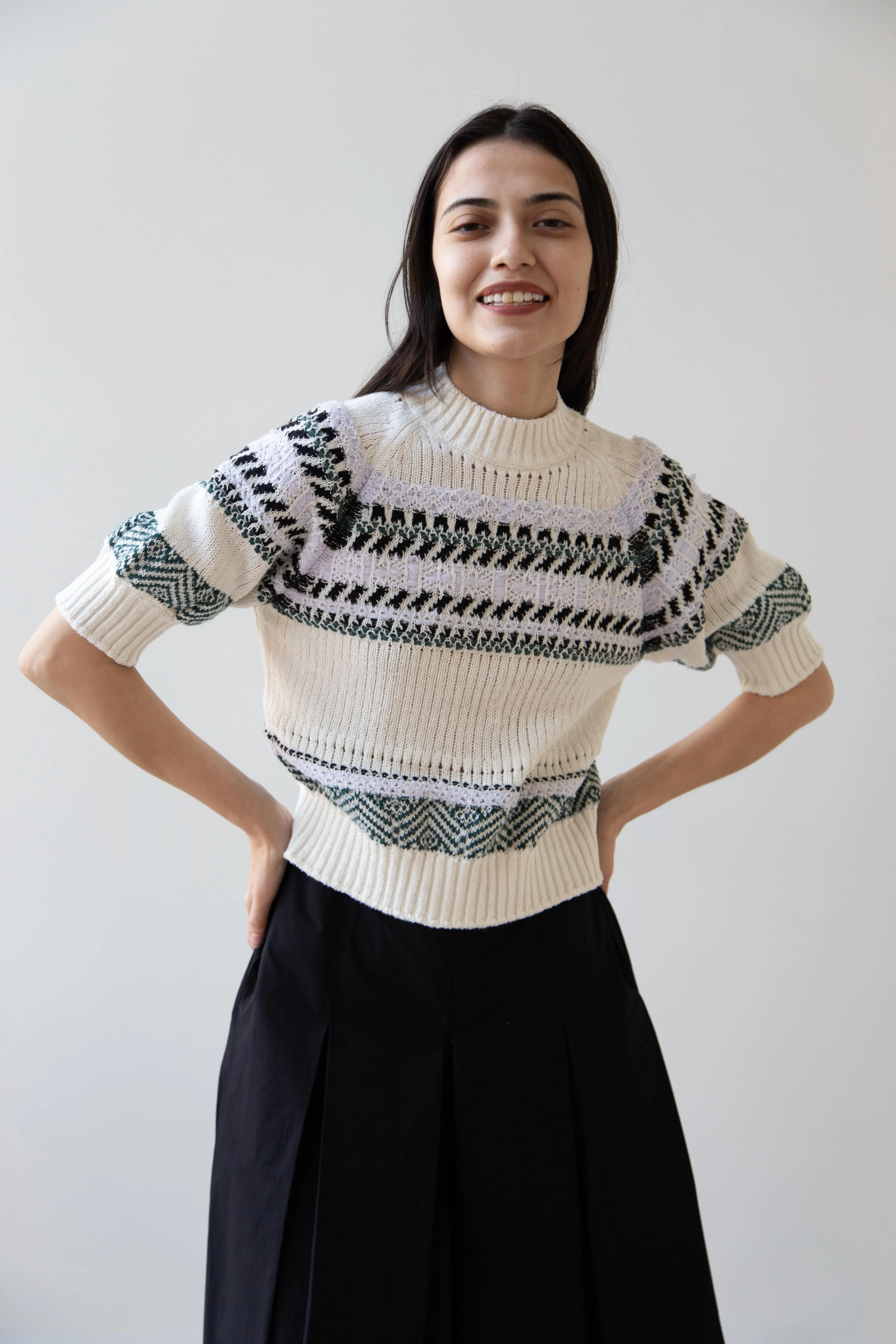 Aseedonclöud | Family Traditions Knit Top in Off White