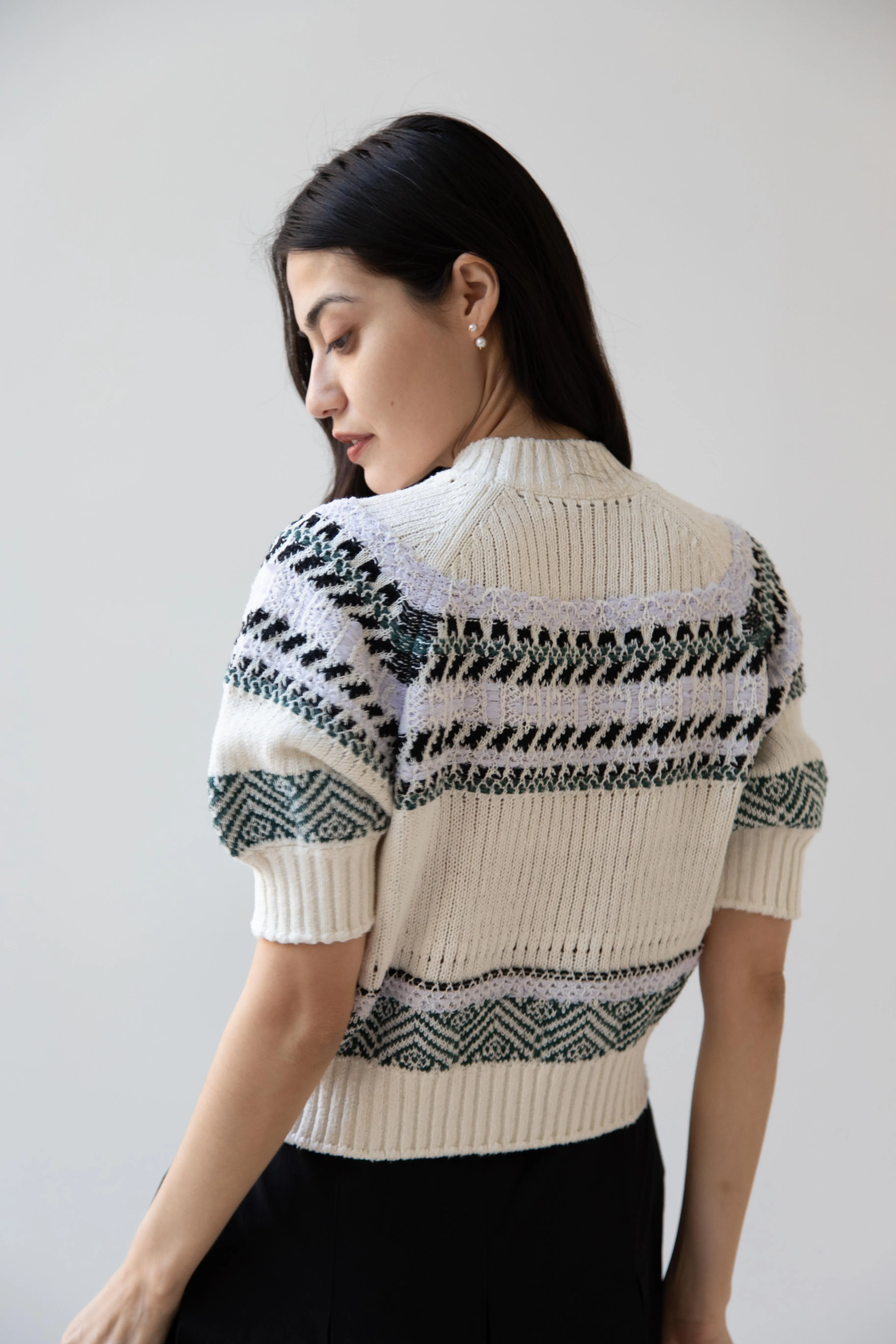 Aseedonclöud | Family Traditions Knit Top in Off White