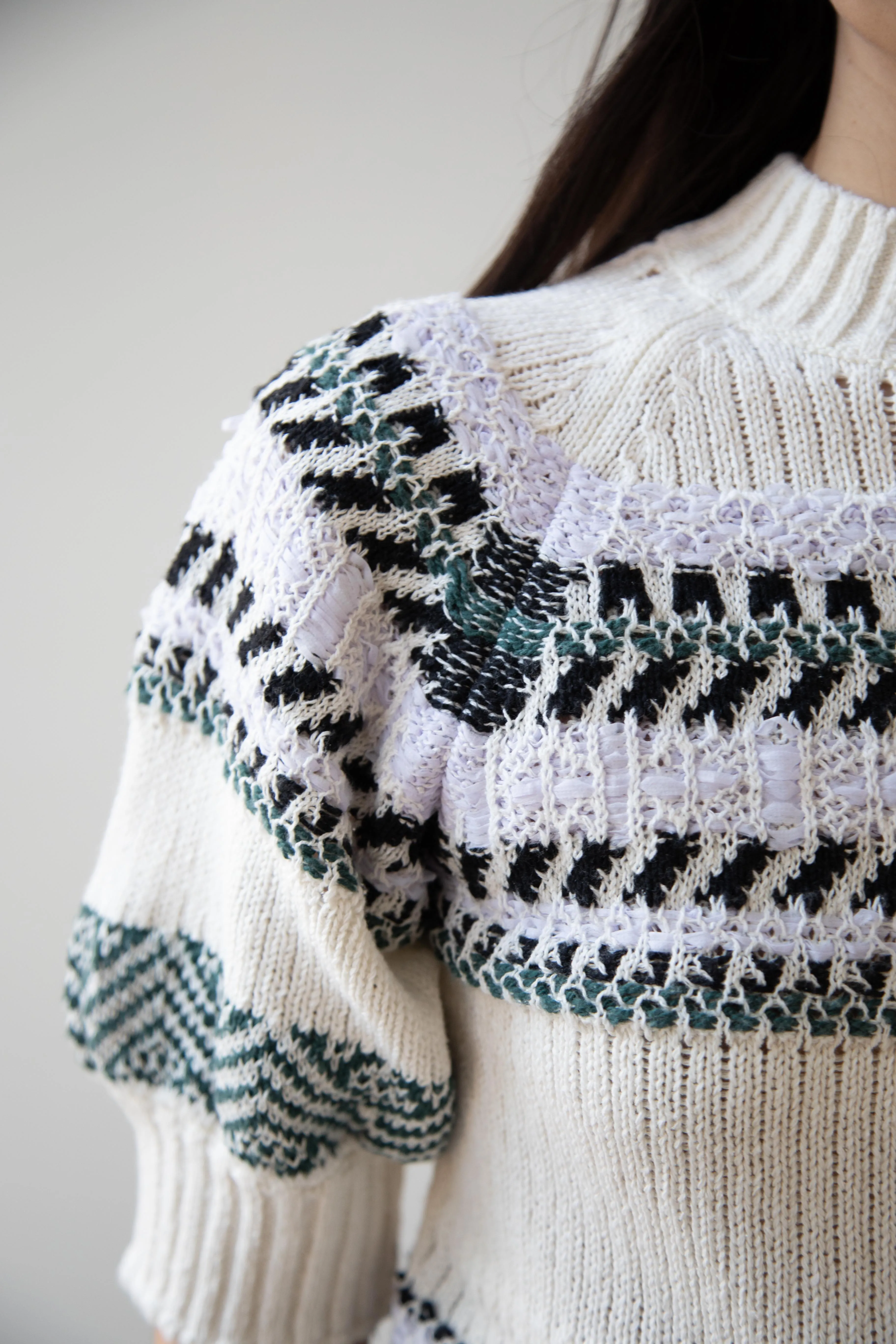 Aseedonclöud | Family Traditions Knit Top in Off White