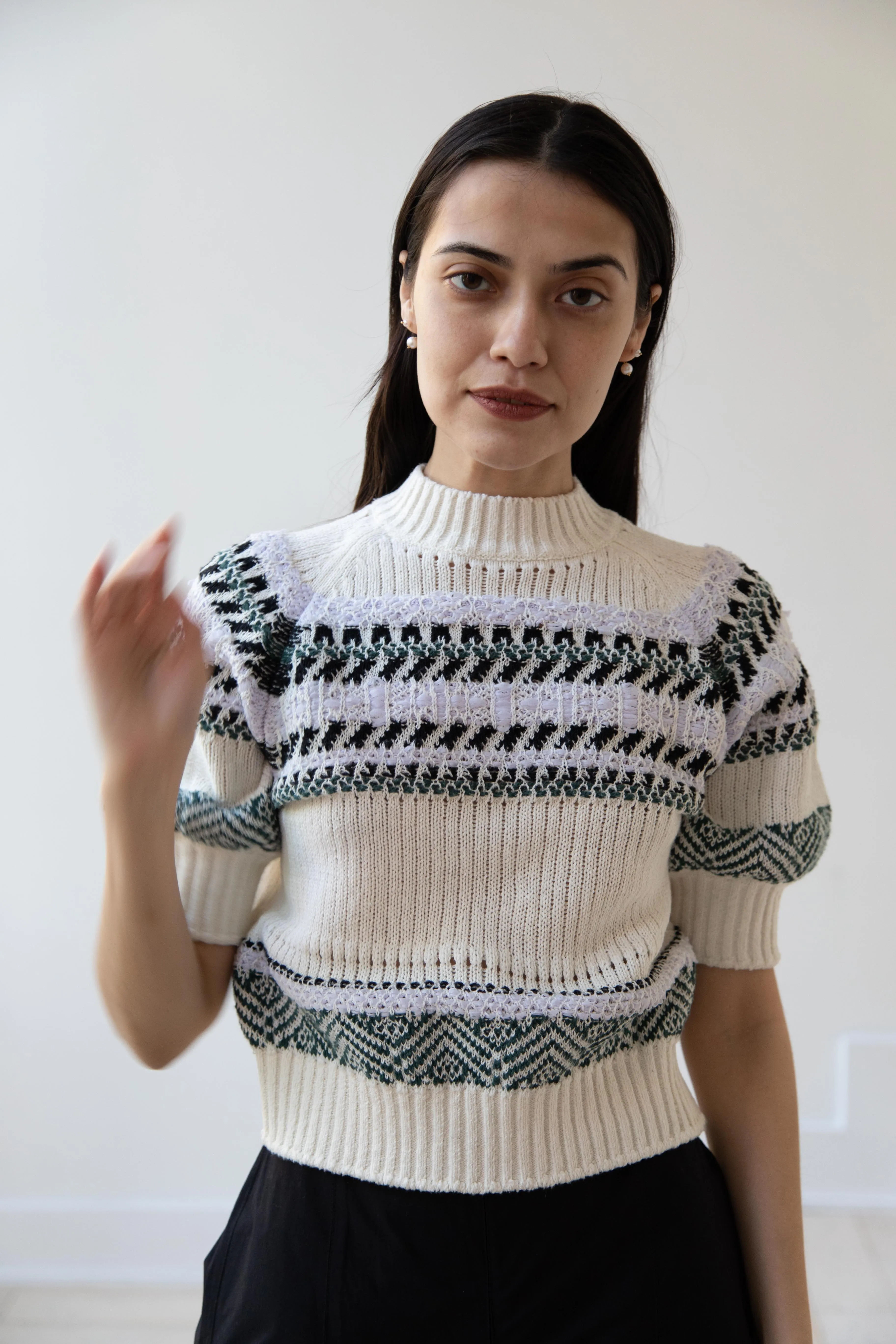 Aseedonclöud | Family Traditions Knit Top in Off White