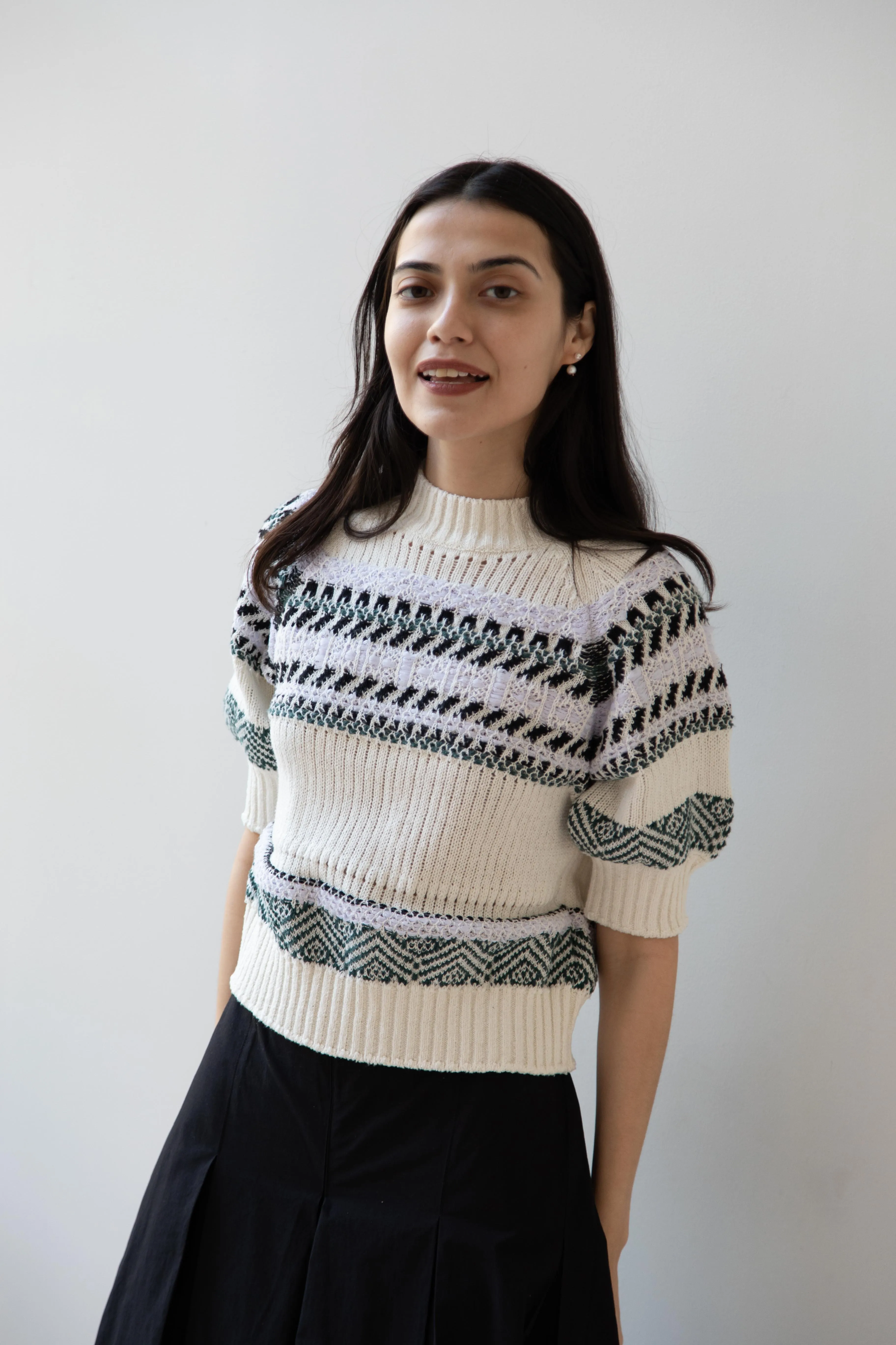 Aseedonclöud | Family Traditions Knit Top in Off White