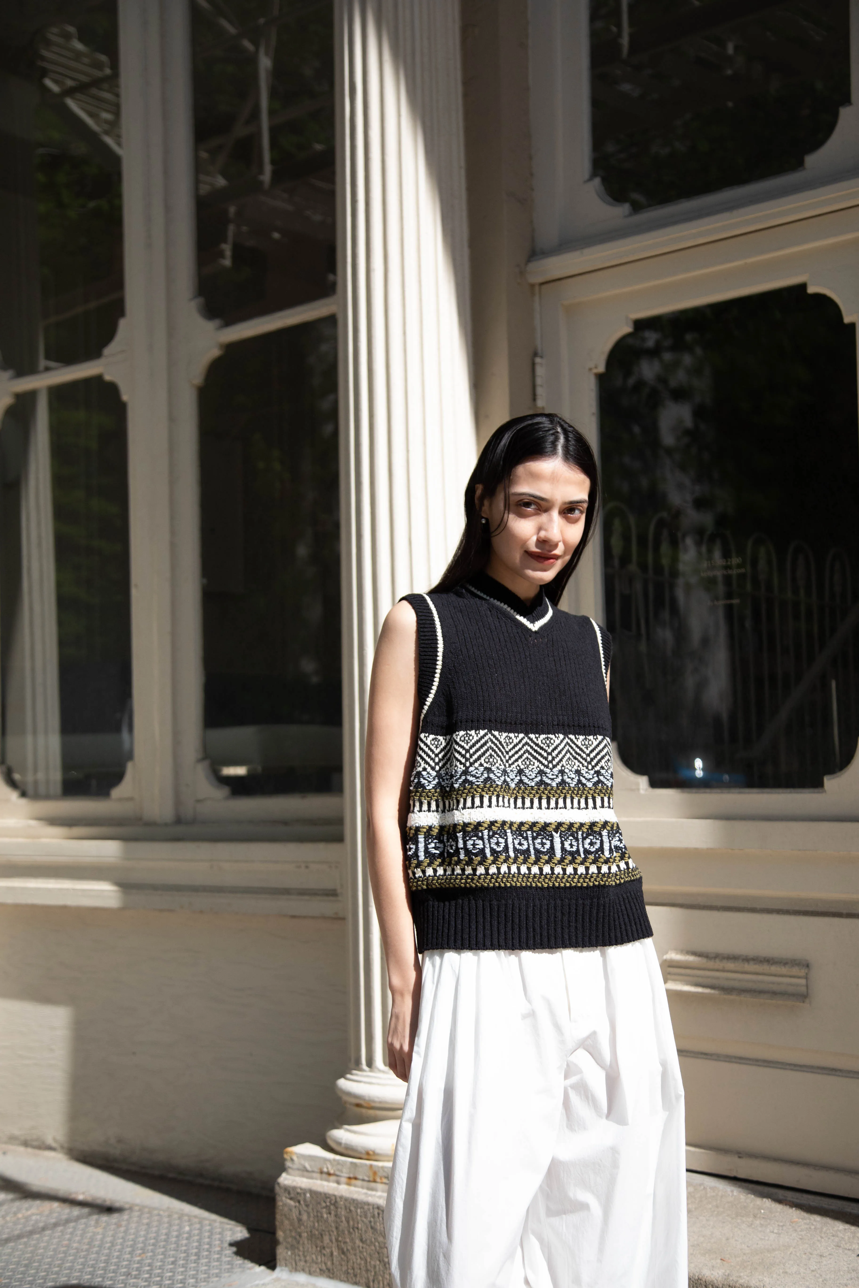Aseedonclöud | Family Traditions Knit Vest in Black