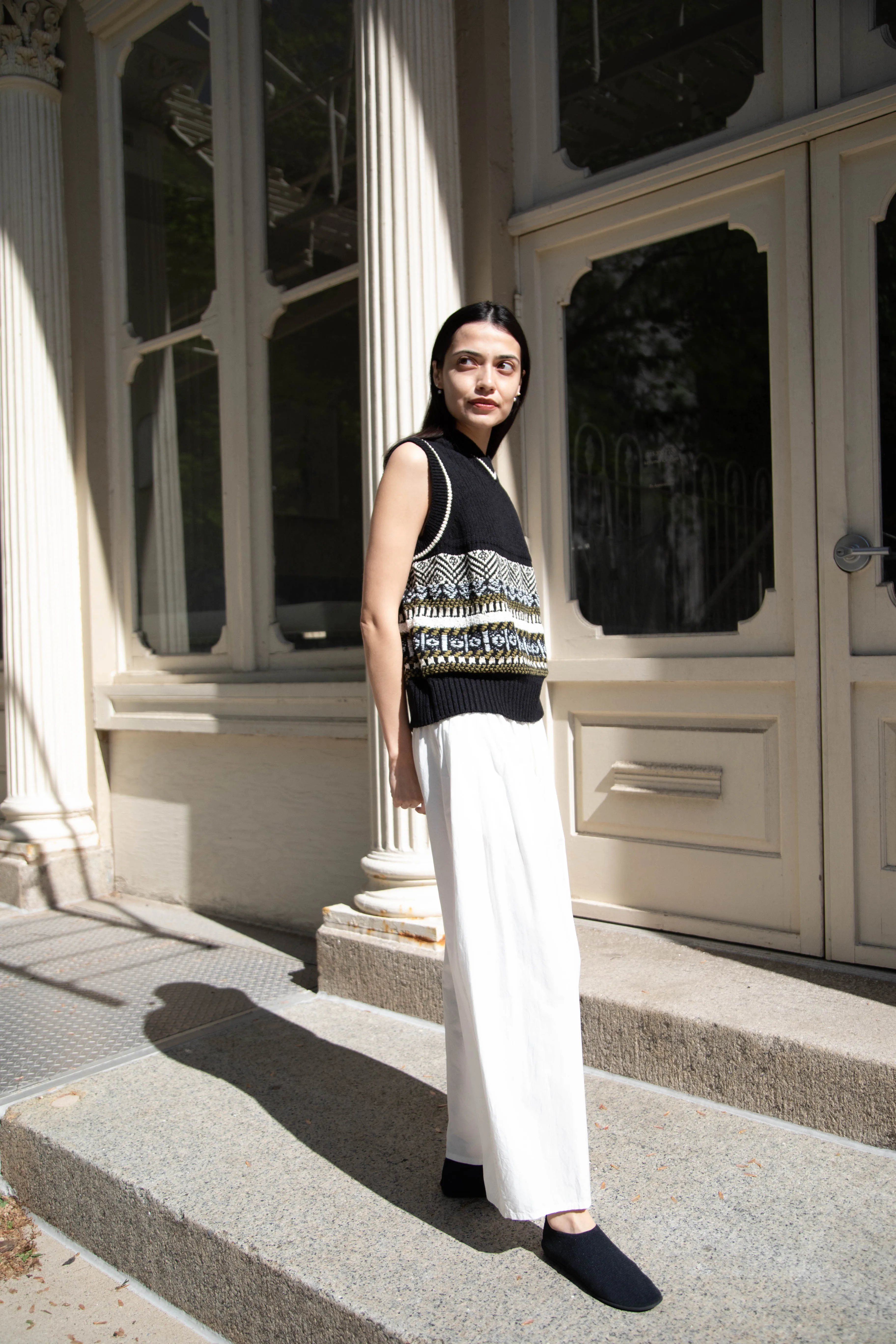 Aseedonclöud | Family Traditions Knit Vest in Black