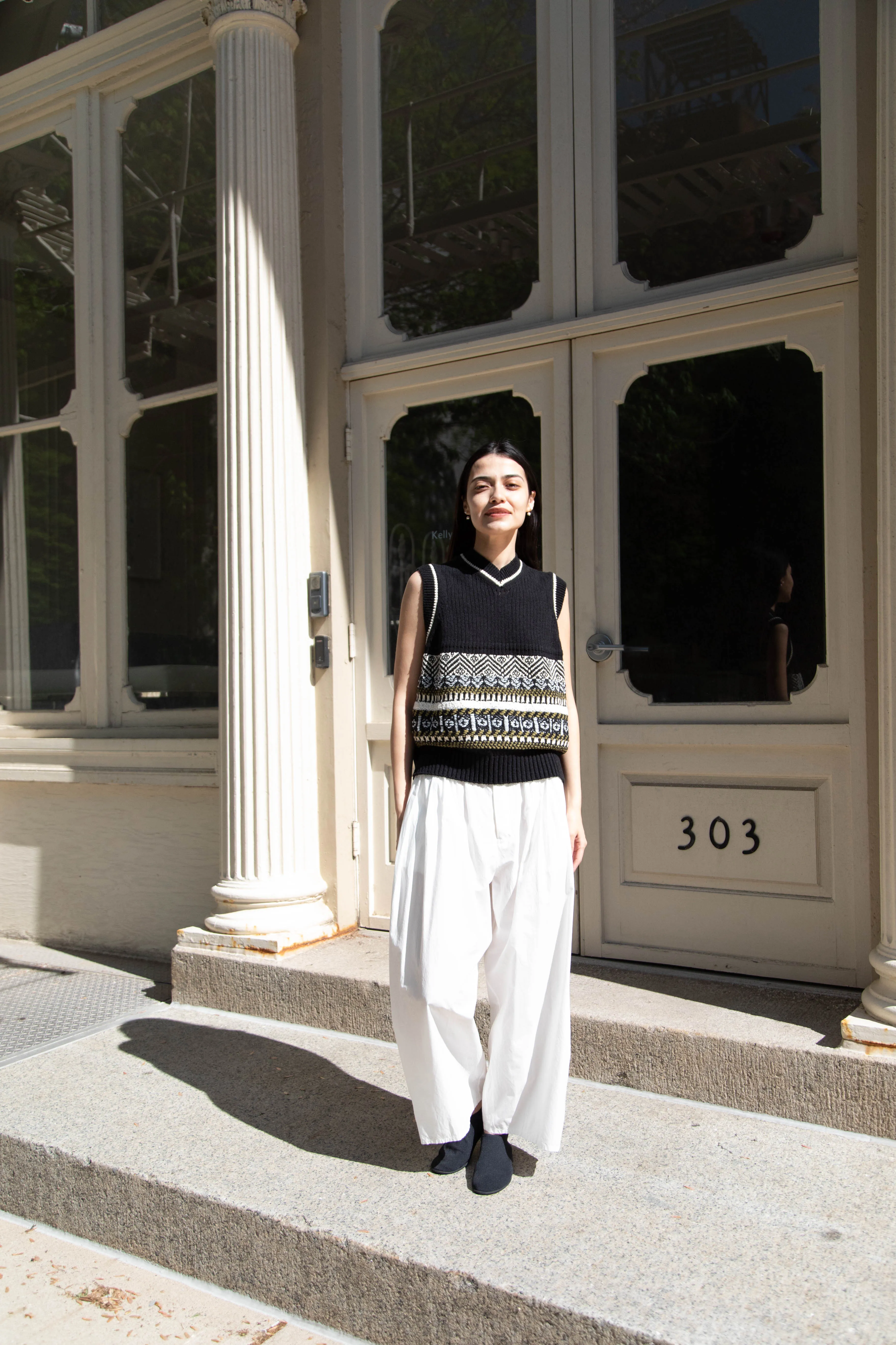Aseedonclöud | Family Traditions Knit Vest in Black