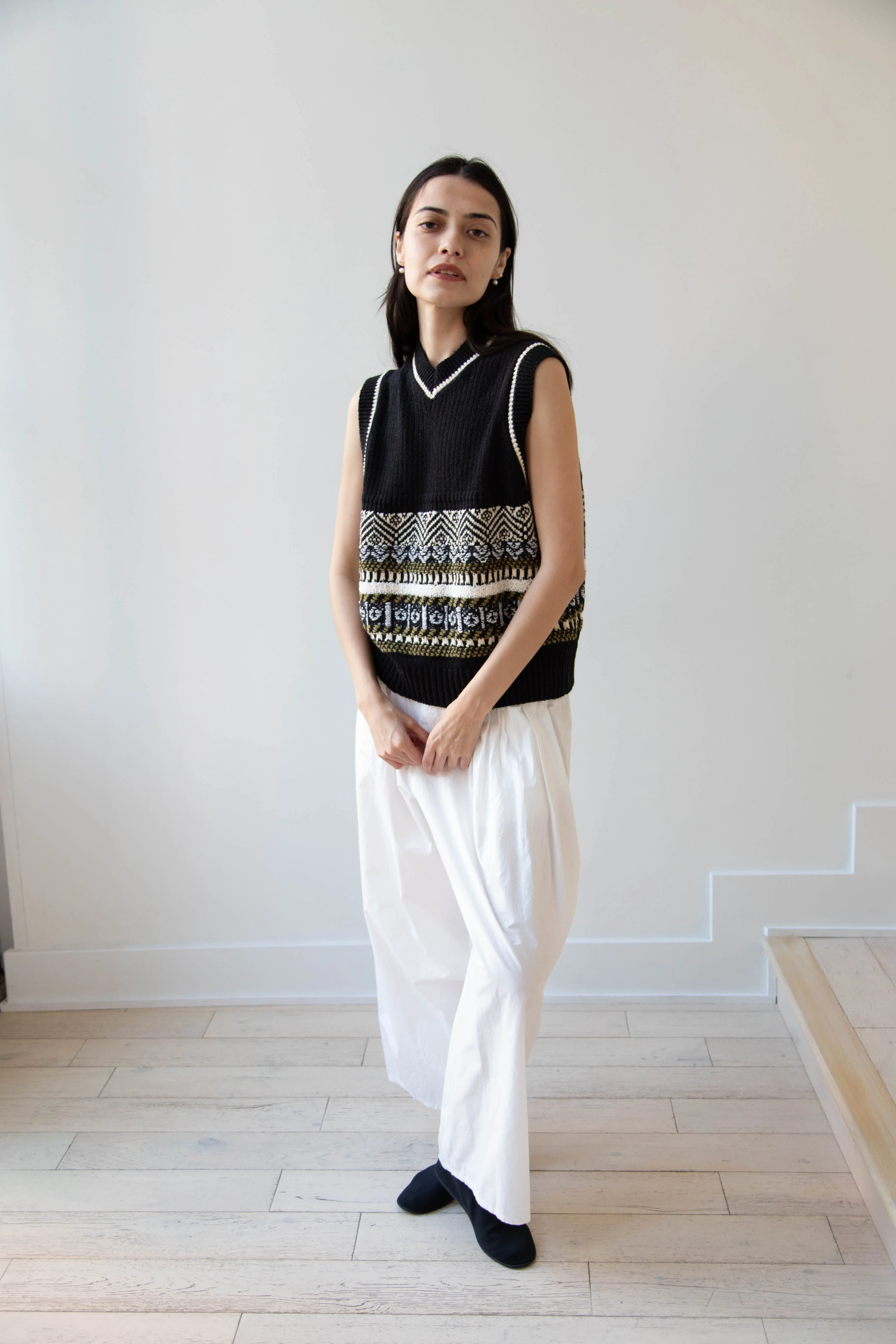 Aseedonclöud | Family Traditions Knit Vest in Black