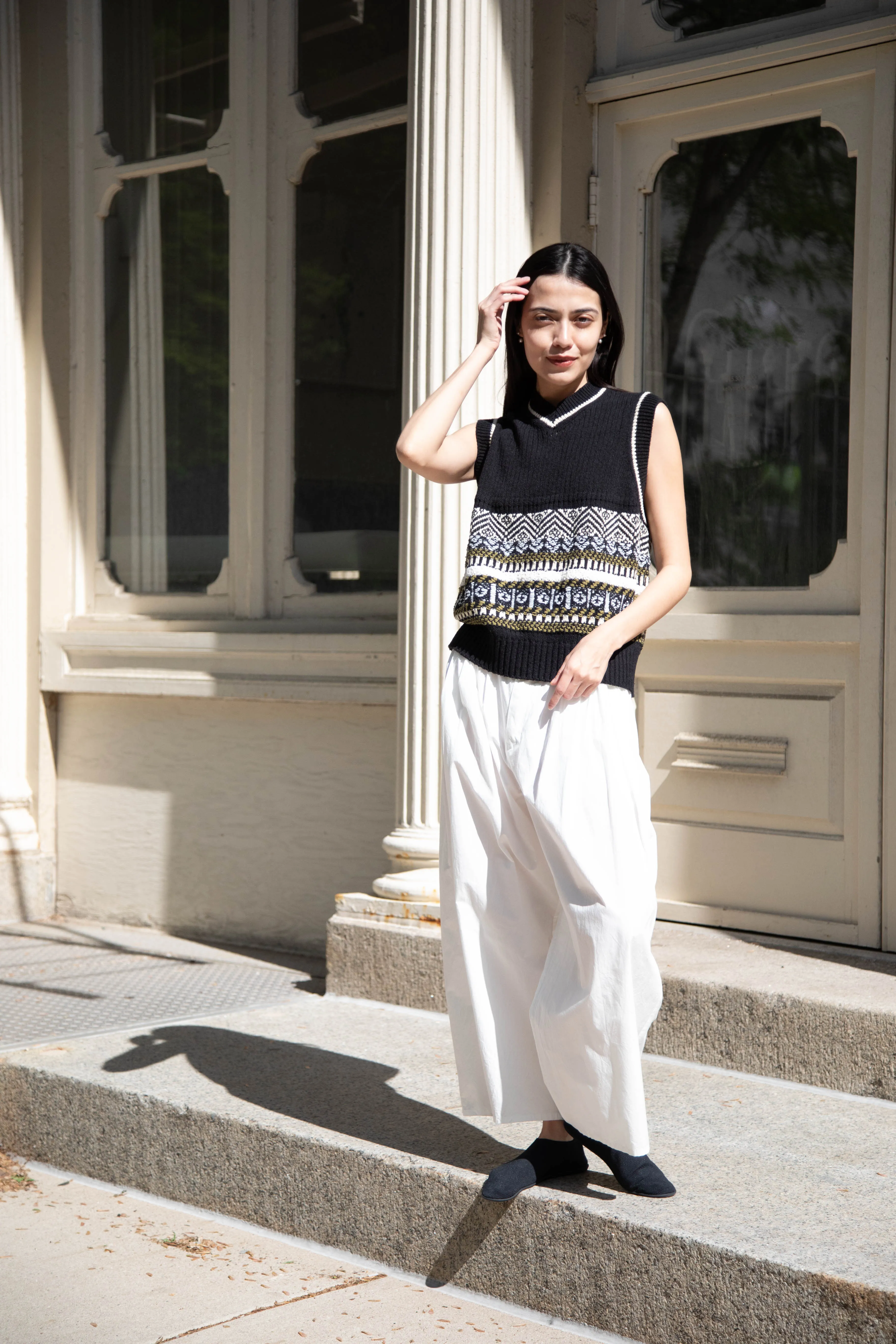 Aseedonclöud | Family Traditions Knit Vest in Black