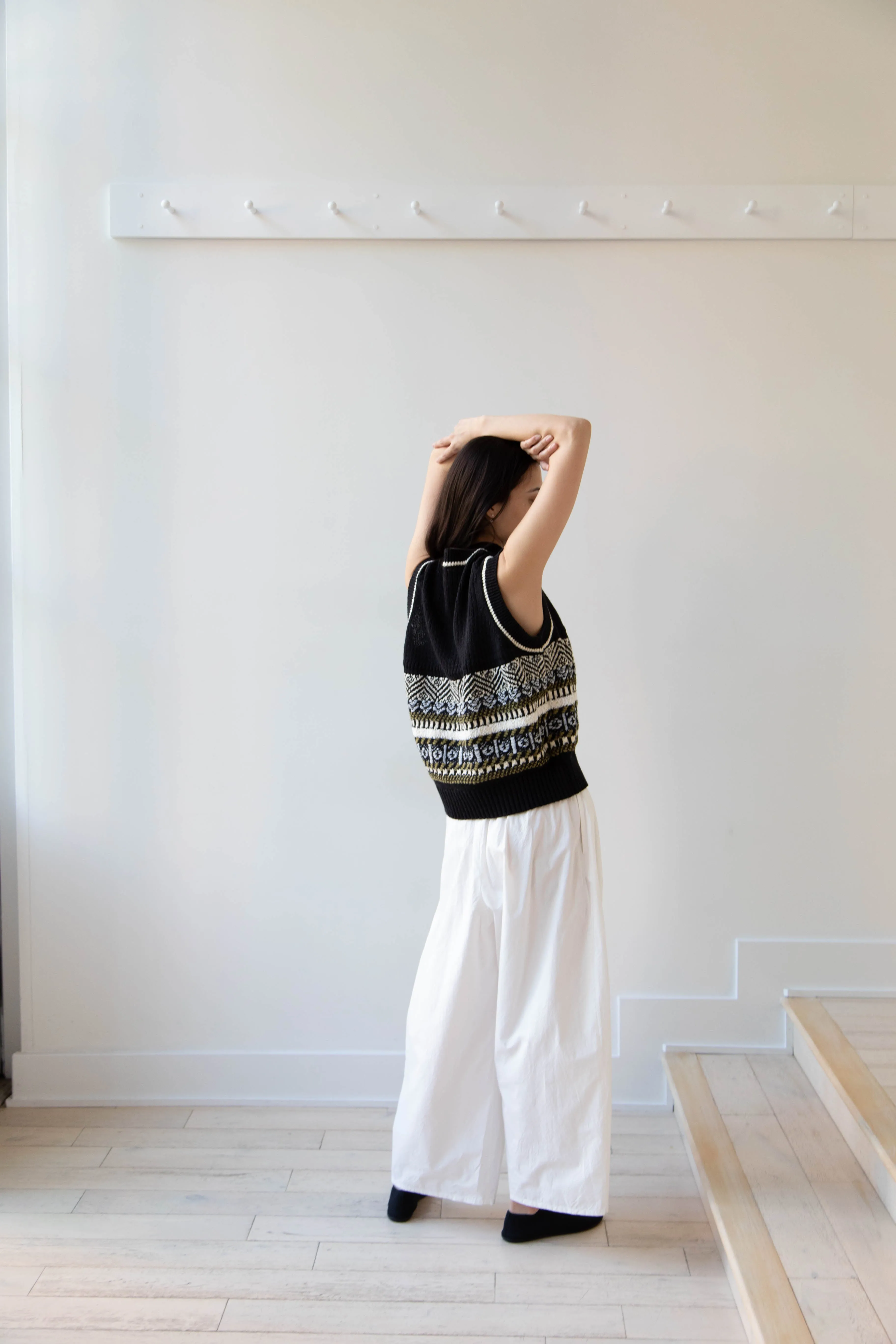 Aseedonclöud | Family Traditions Knit Vest in Black