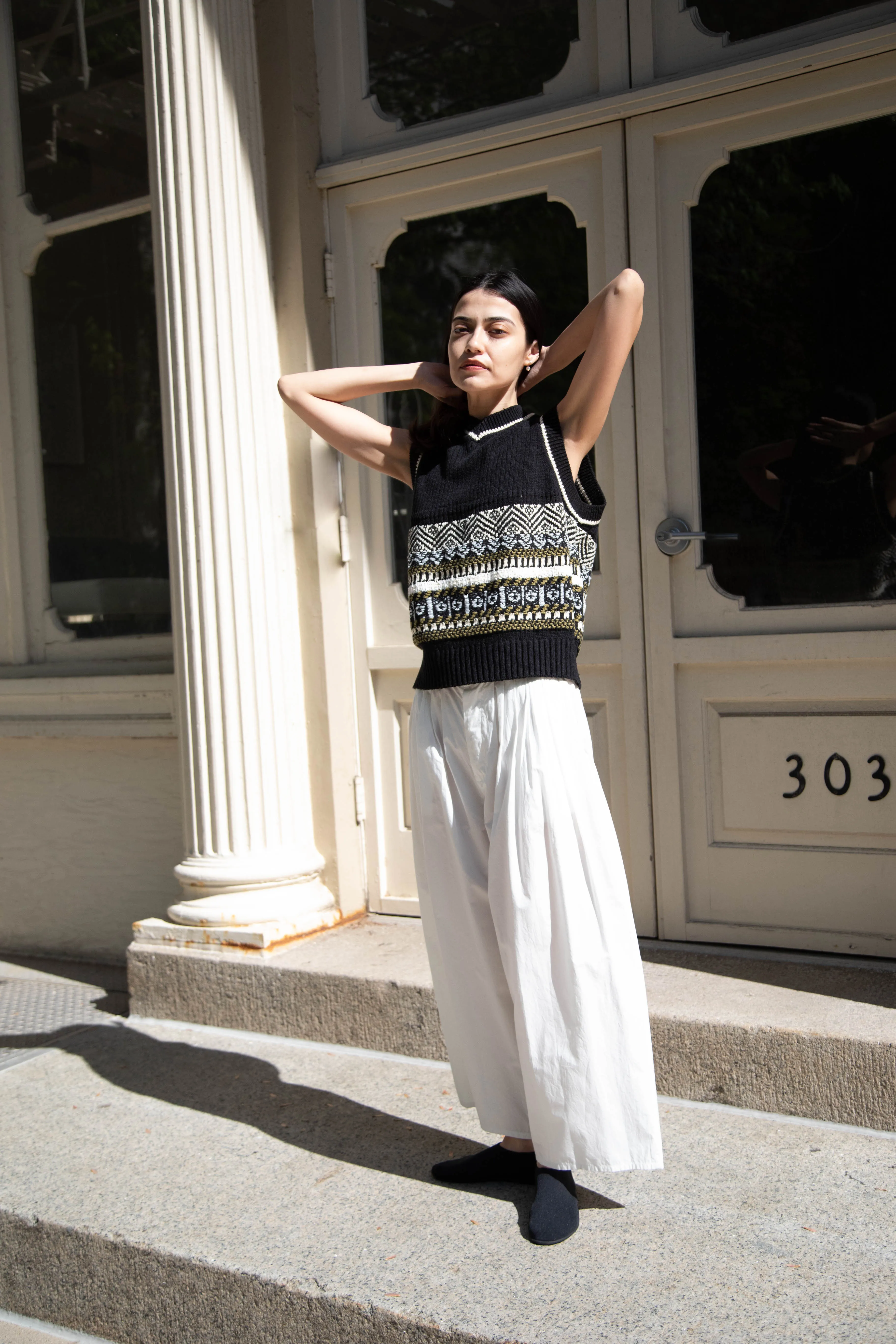 Aseedonclöud | Family Traditions Knit Vest in Black