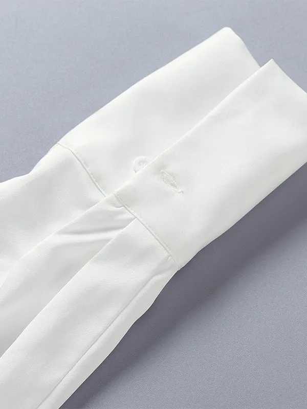 Back Bowknot Cutout Blouse