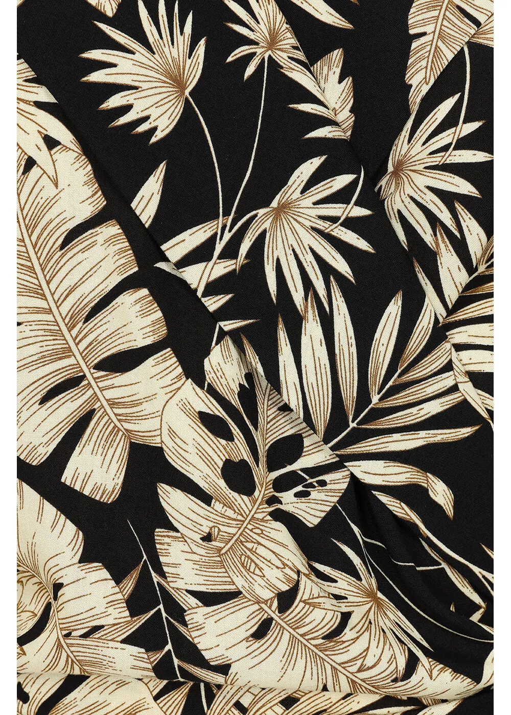 Banned Yvette Tiki Wrap 40's Blouse Zwart