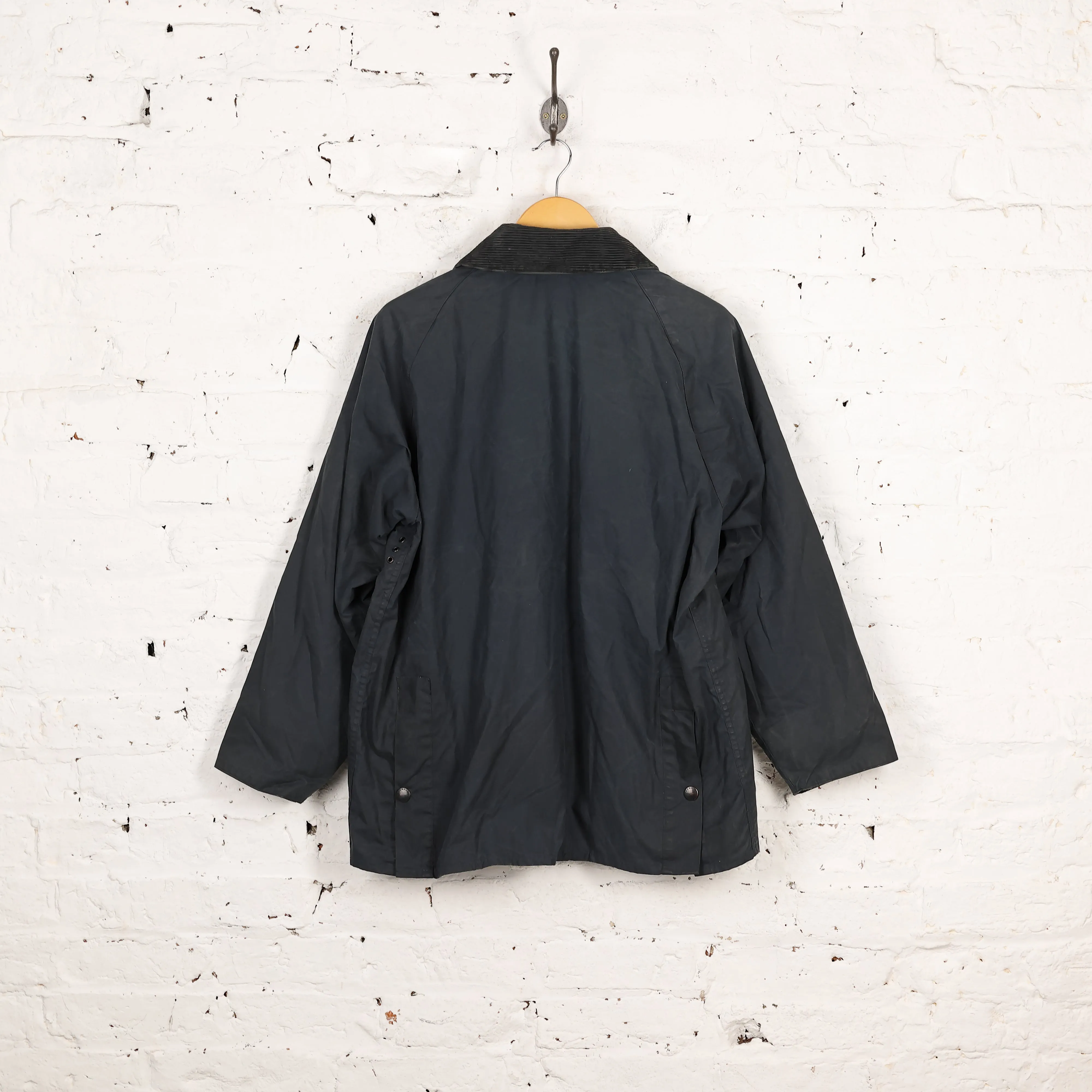 Barbour Bedale Wax Jacket Coat - Blue - M