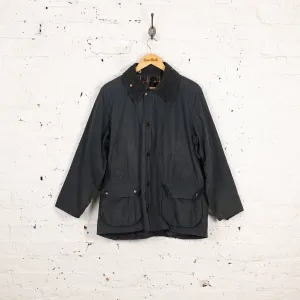 Barbour Bedale Wax Jacket Coat - Blue - M
