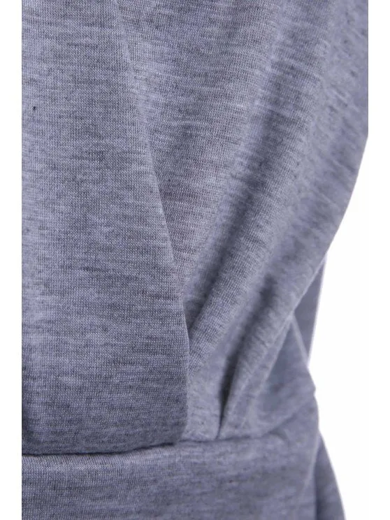 BerryBetty - Fun Backless Plunging Neck Long Sleeve Solid Color Dress