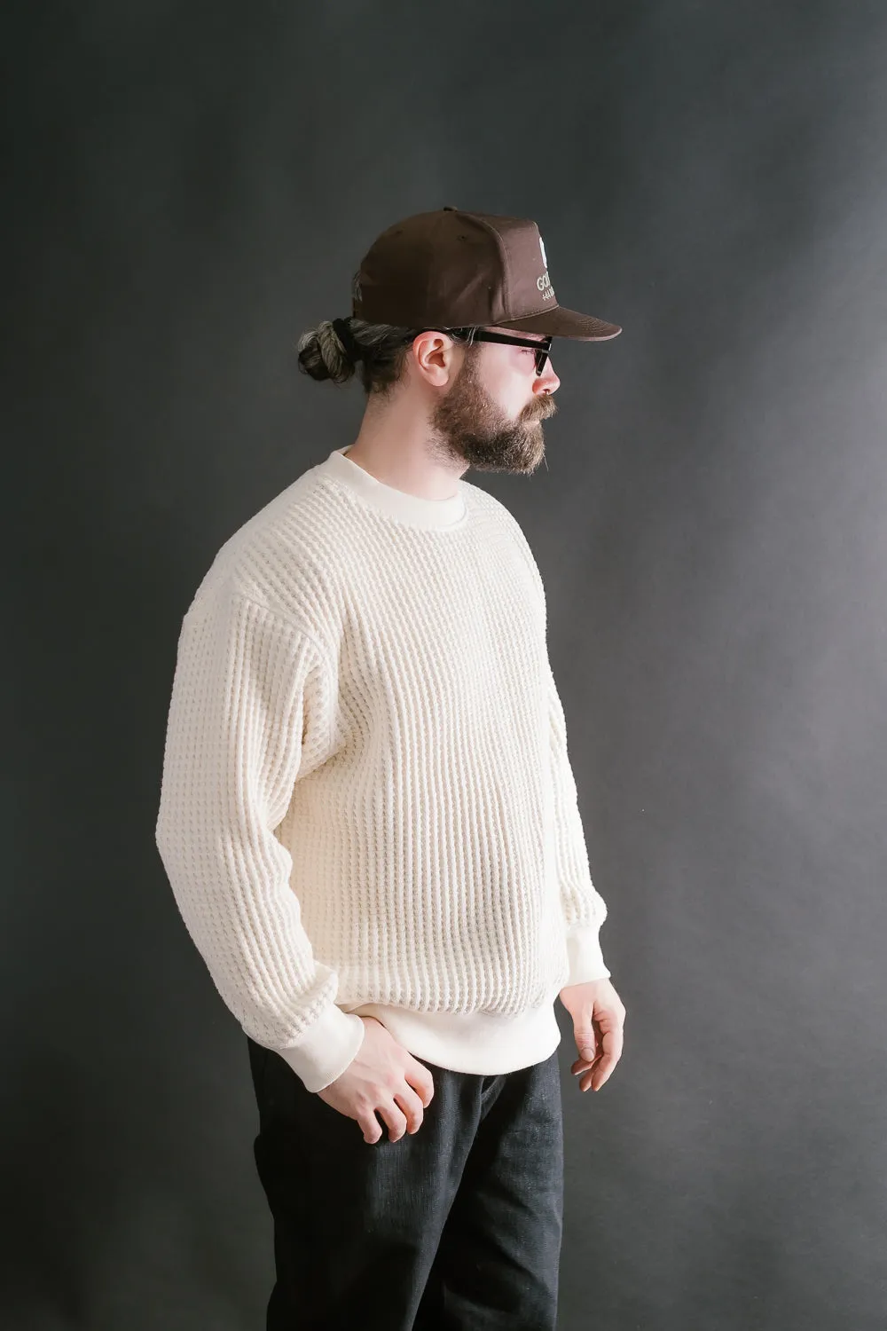 Big Waffle Crew Neck - 14 Ivory