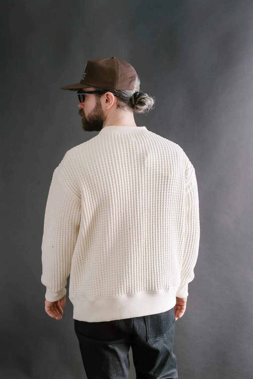 Big Waffle Crew Neck - 14 Ivory