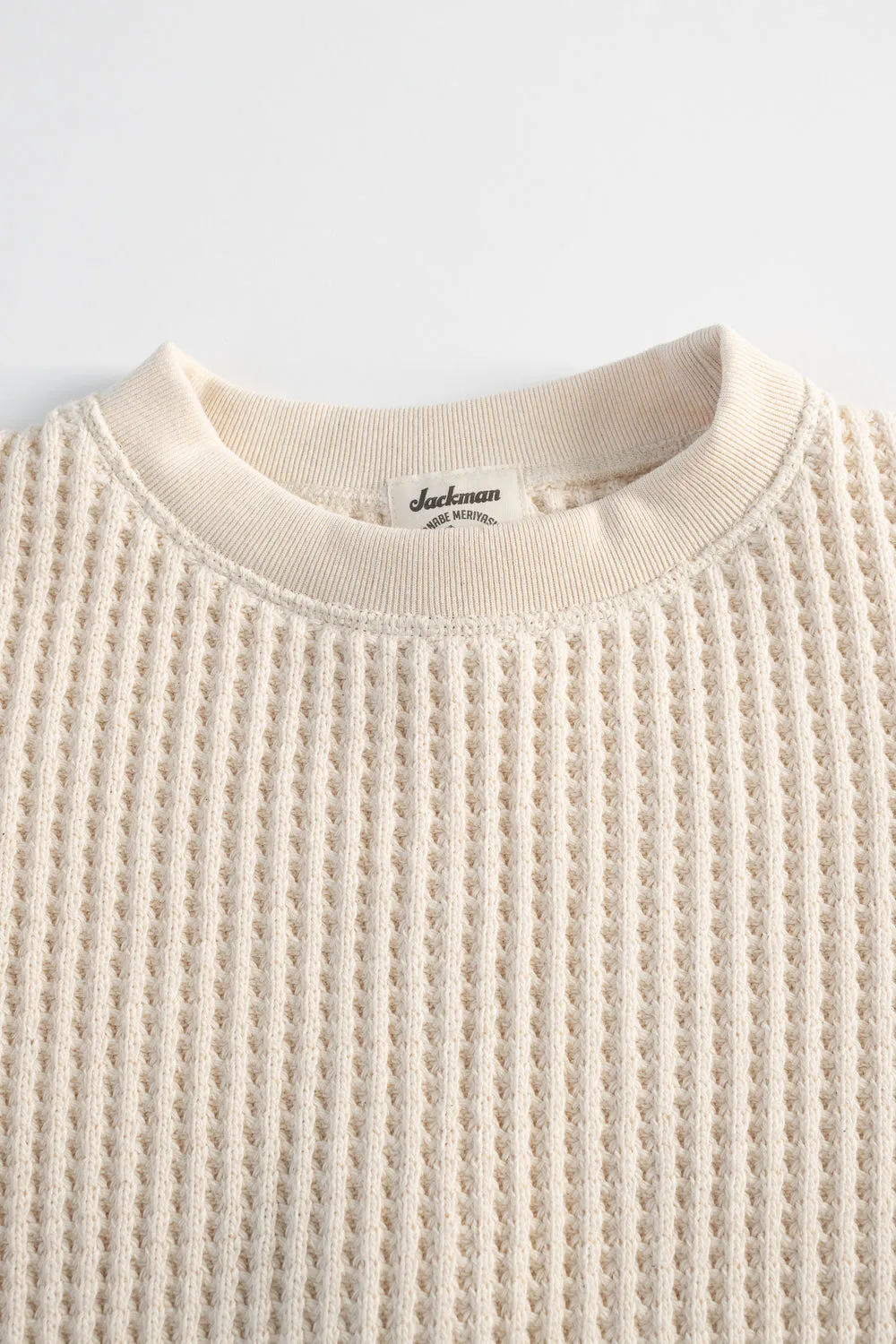 Big Waffle Crew Neck - 14 Ivory