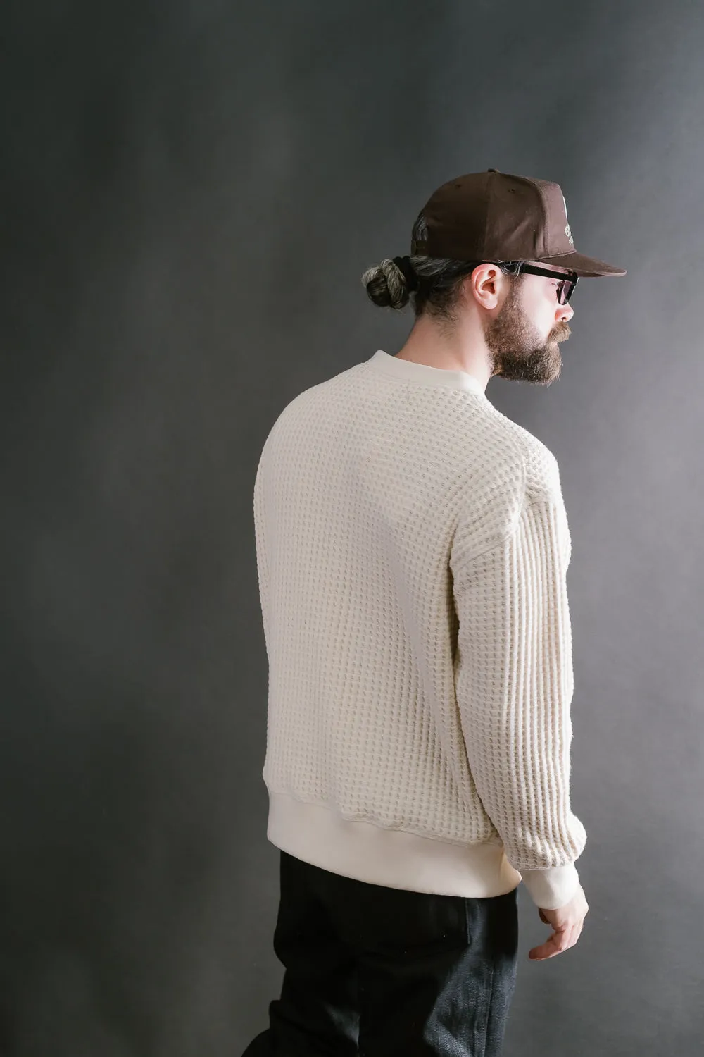 Big Waffle Crew Neck - 14 Ivory