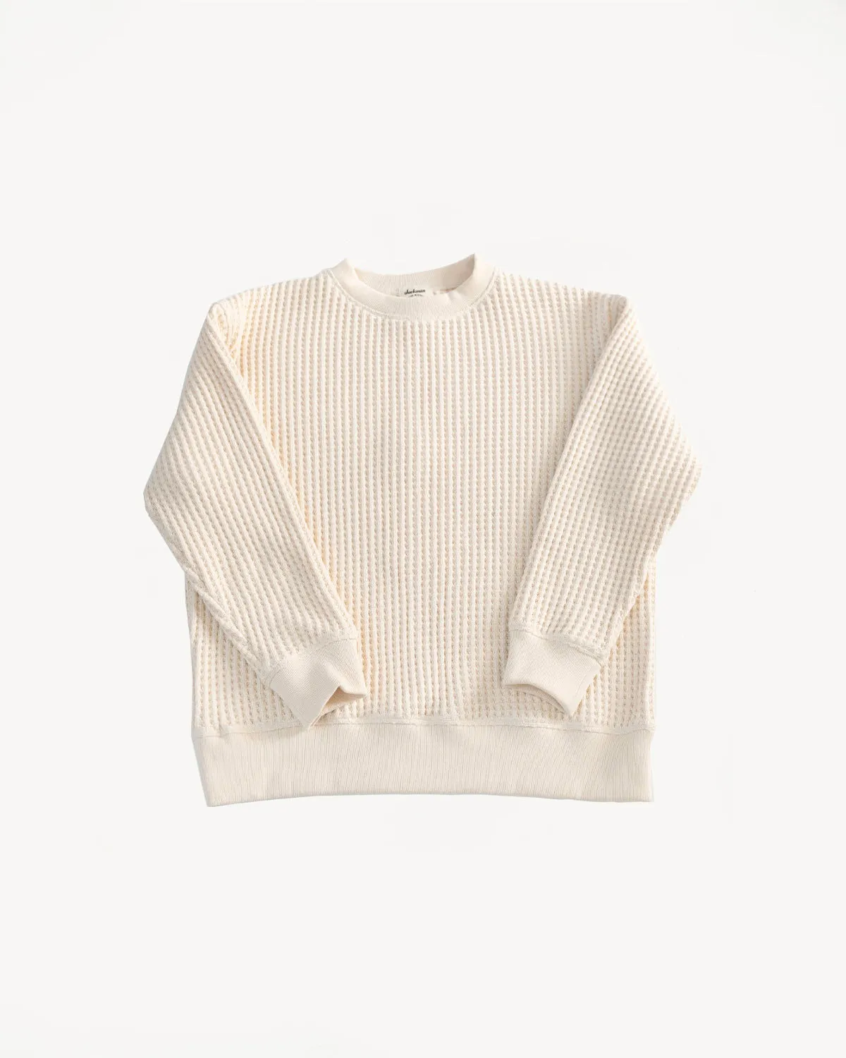 Big Waffle Crew Neck - 14 Ivory