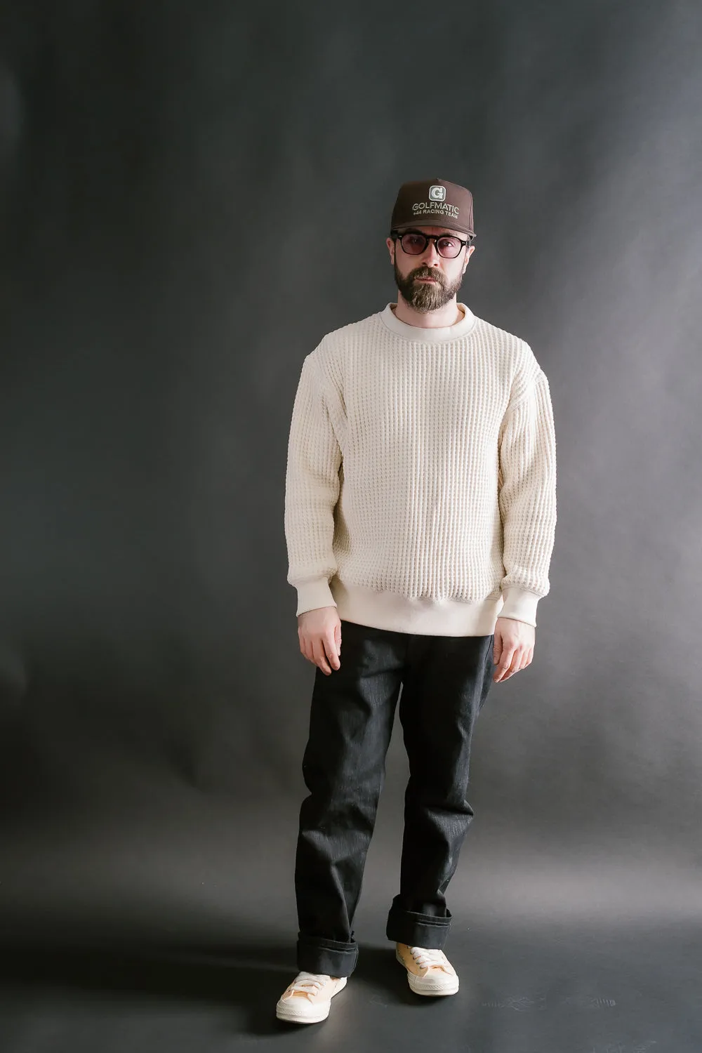 Big Waffle Crew Neck - 14 Ivory