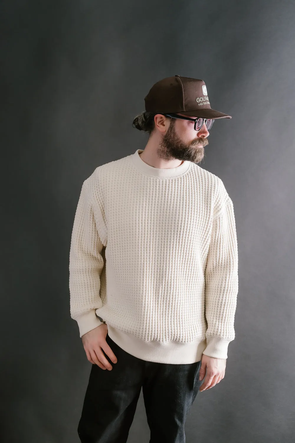 Big Waffle Crew Neck - 14 Ivory
